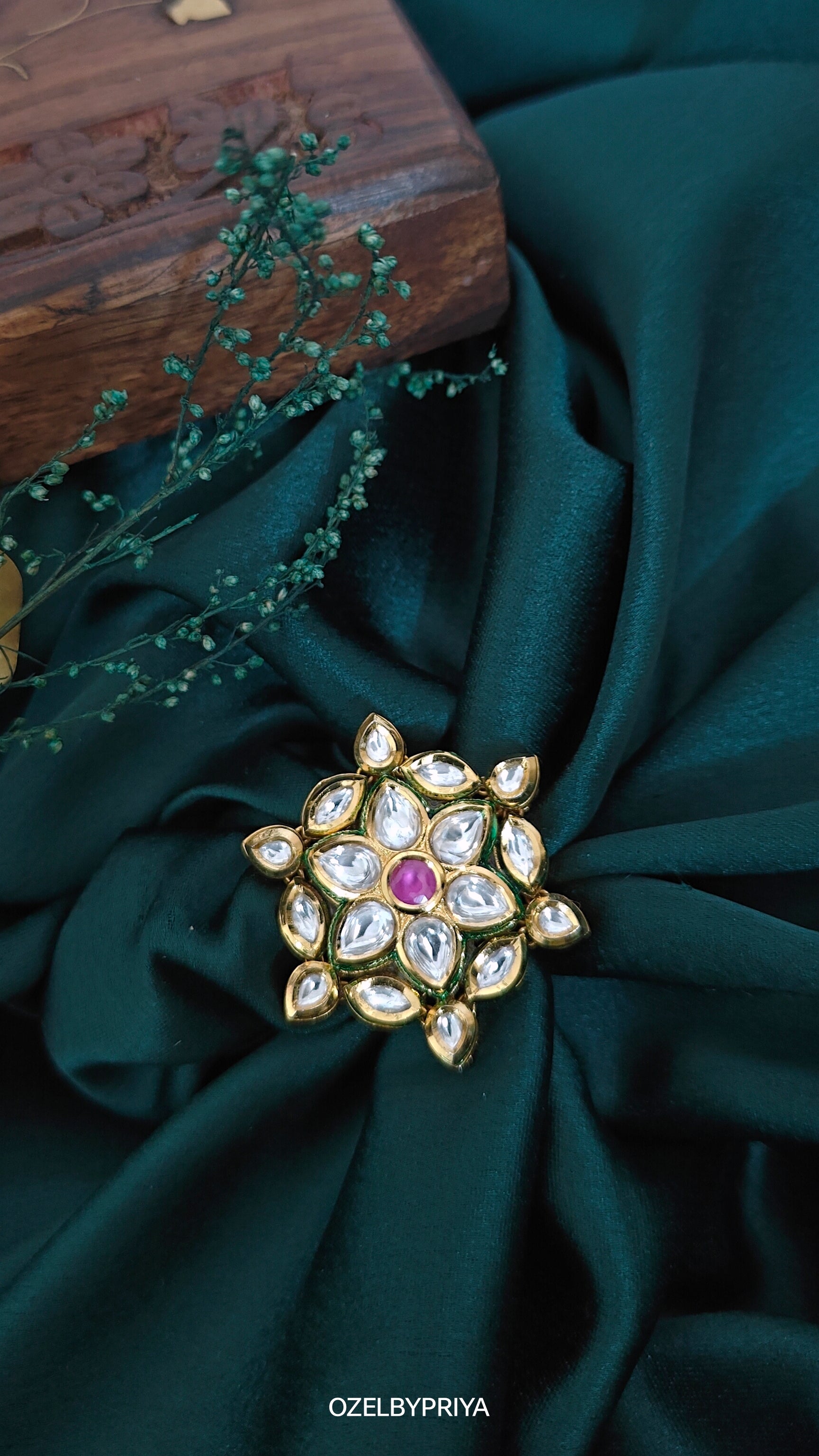 Kundan Statement Adjustable Ring
