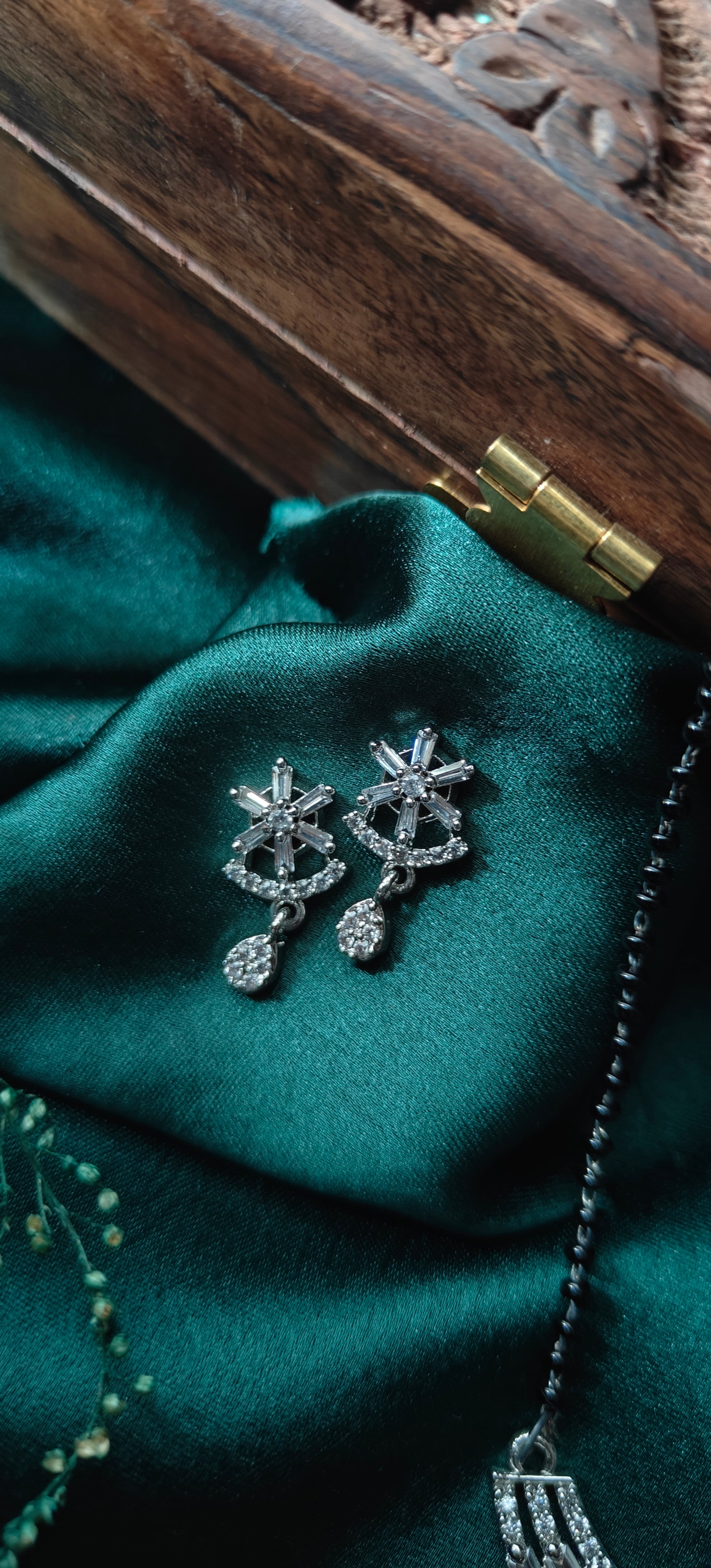 American Diamond Mangalsutra Necklace Set