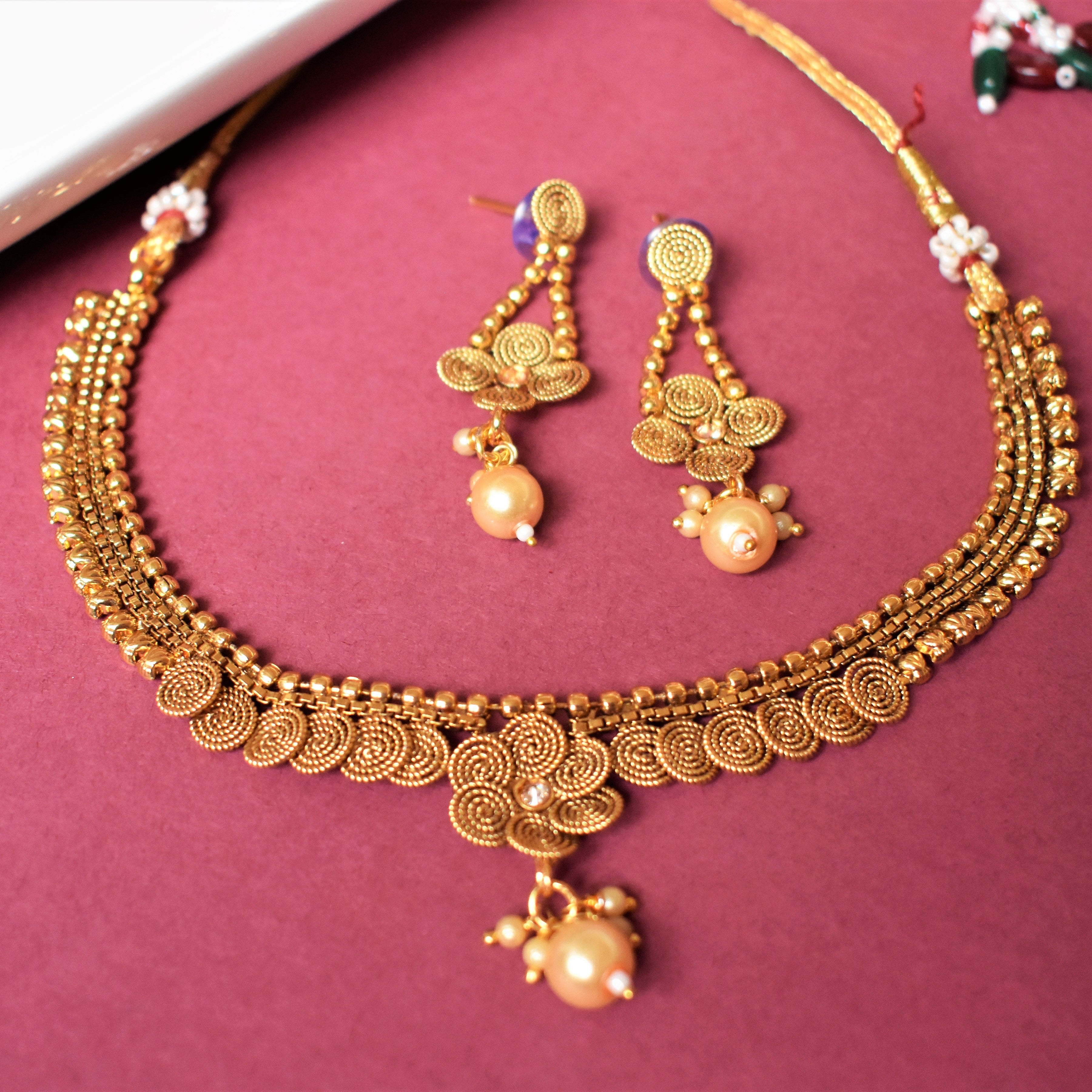 GOLD PLATED NECKLACE SET
