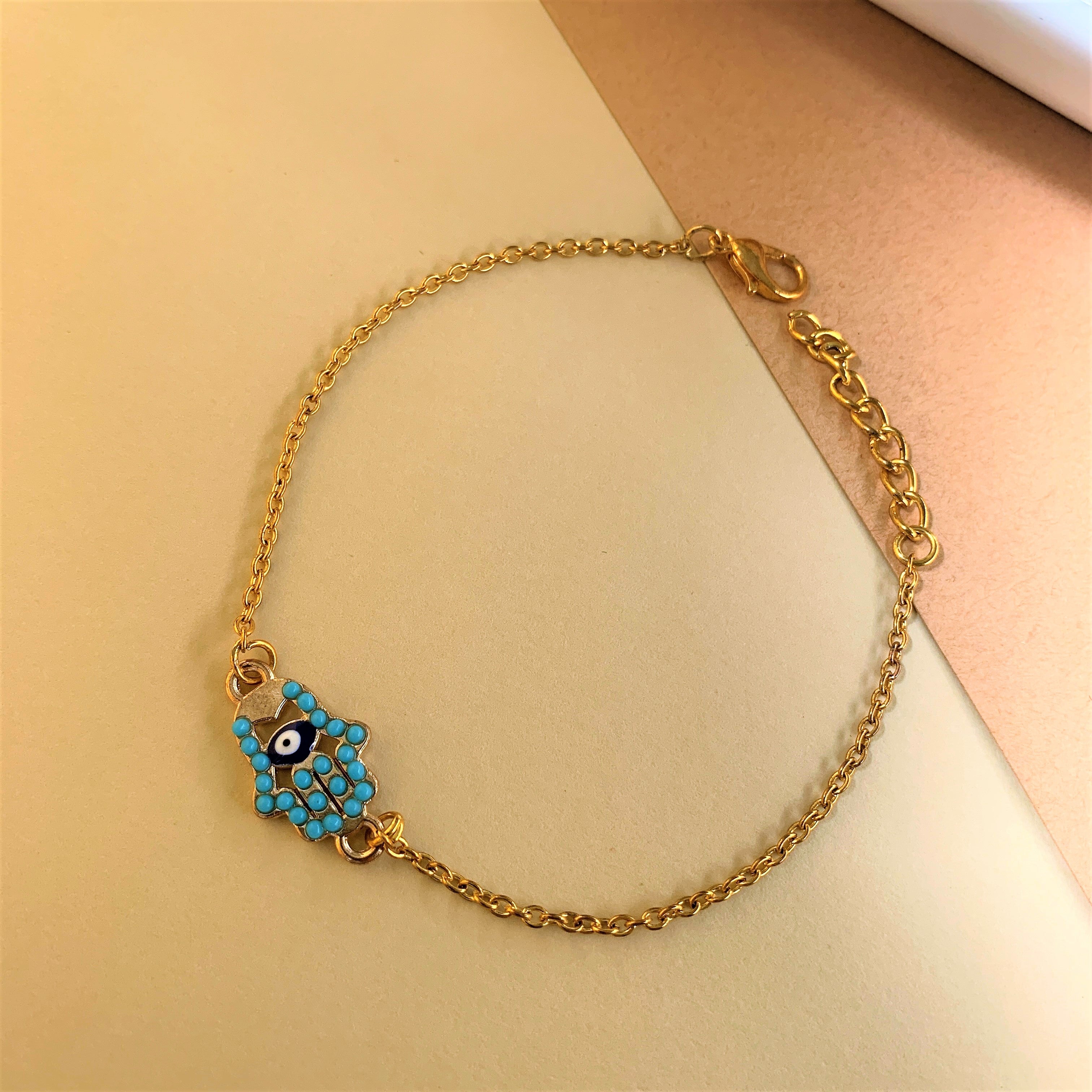 EVIL EYE HAMSA HAND BRACELET