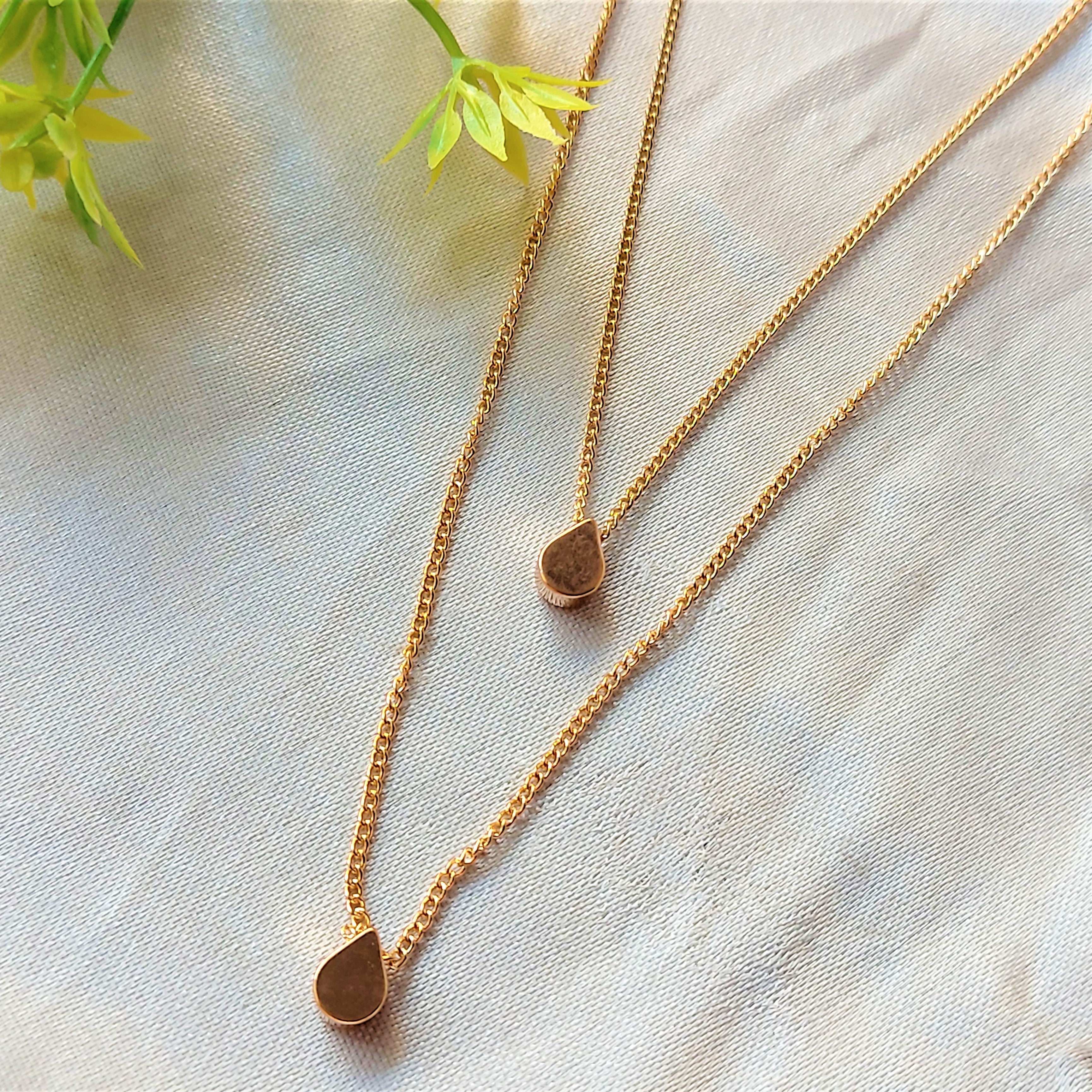 Gold Plated Double Layered Charm Pendant