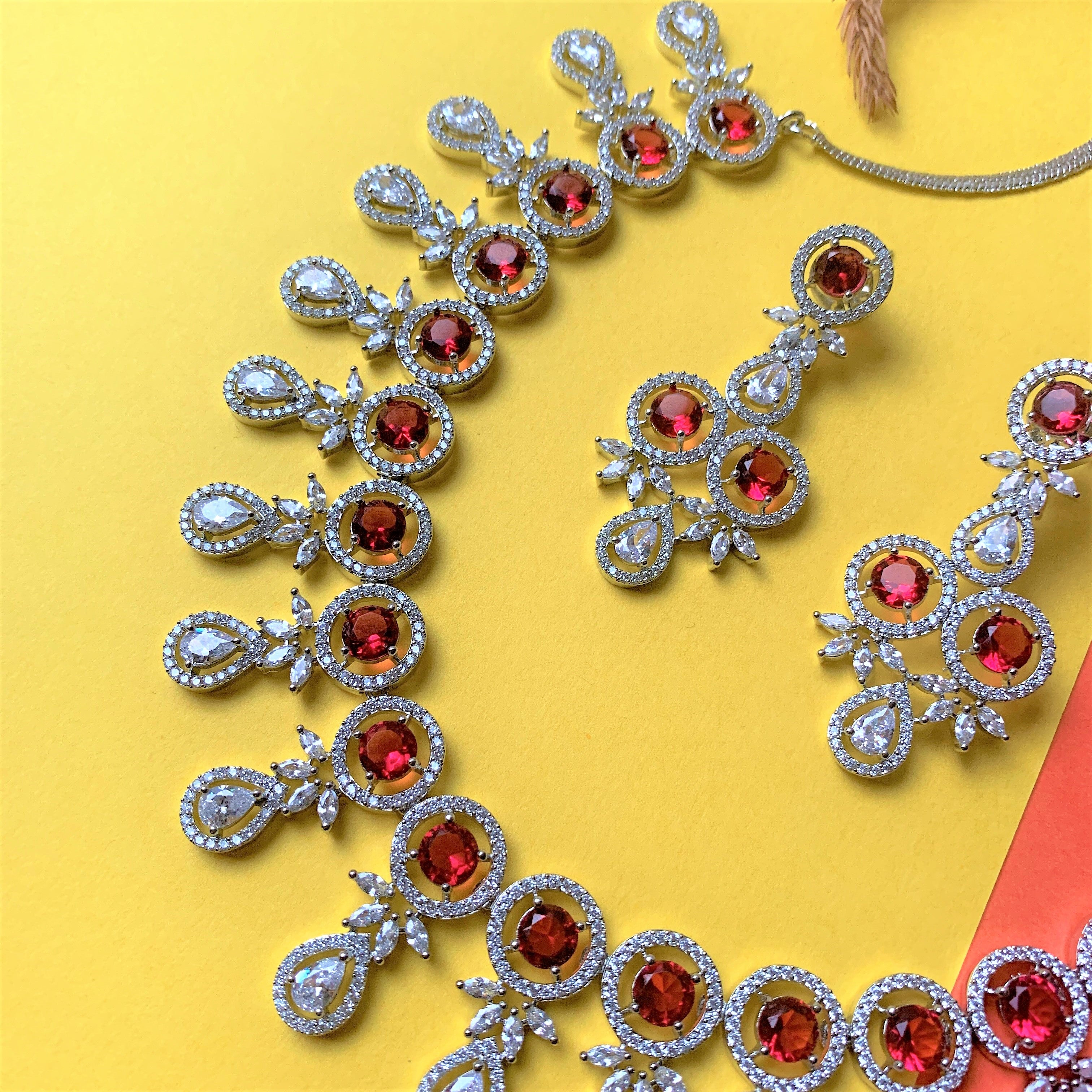 AMERICAN DIAMOND NECKLACE SET