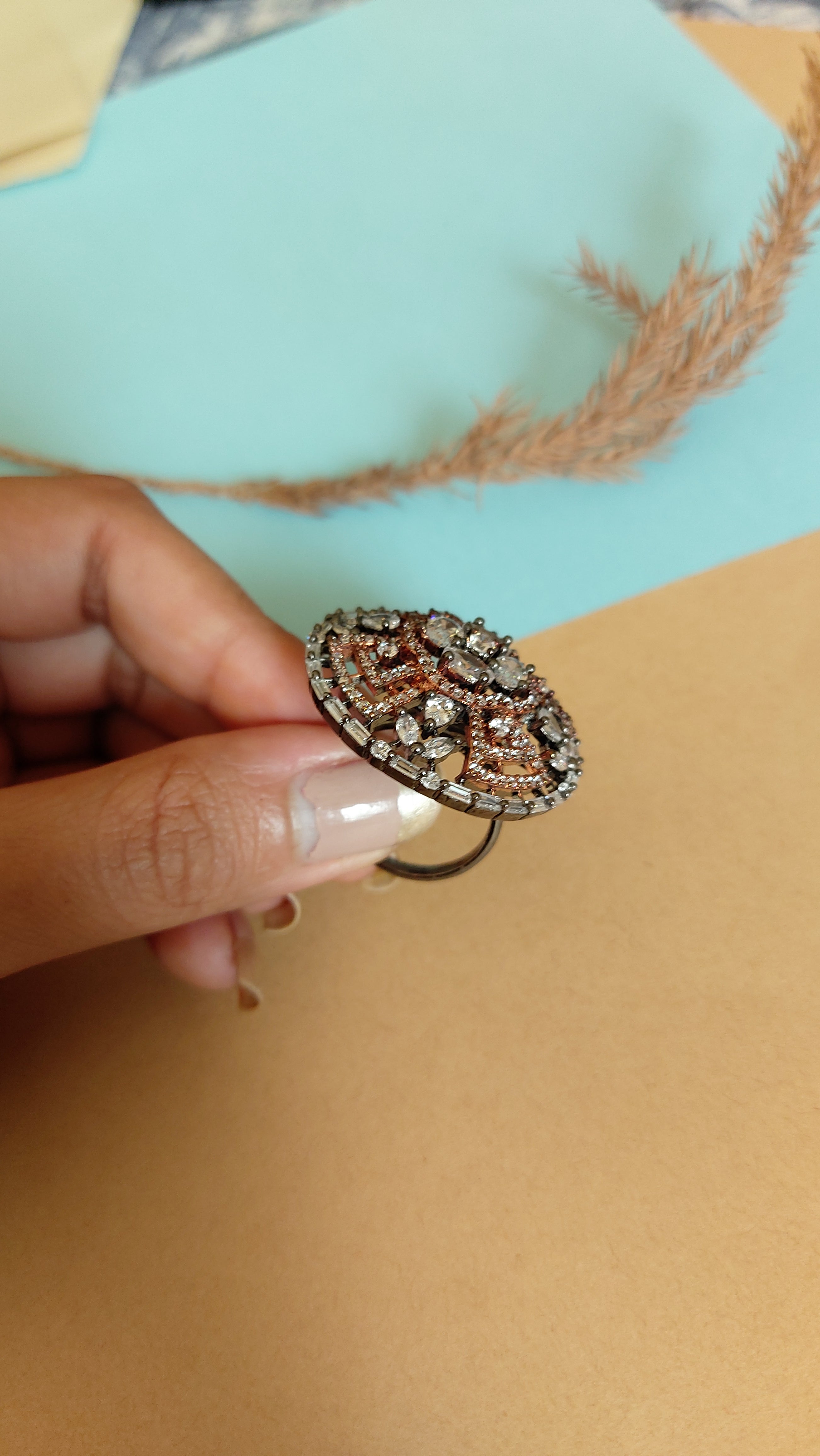 AMERICAN DIAMOND COCKTAIL RING