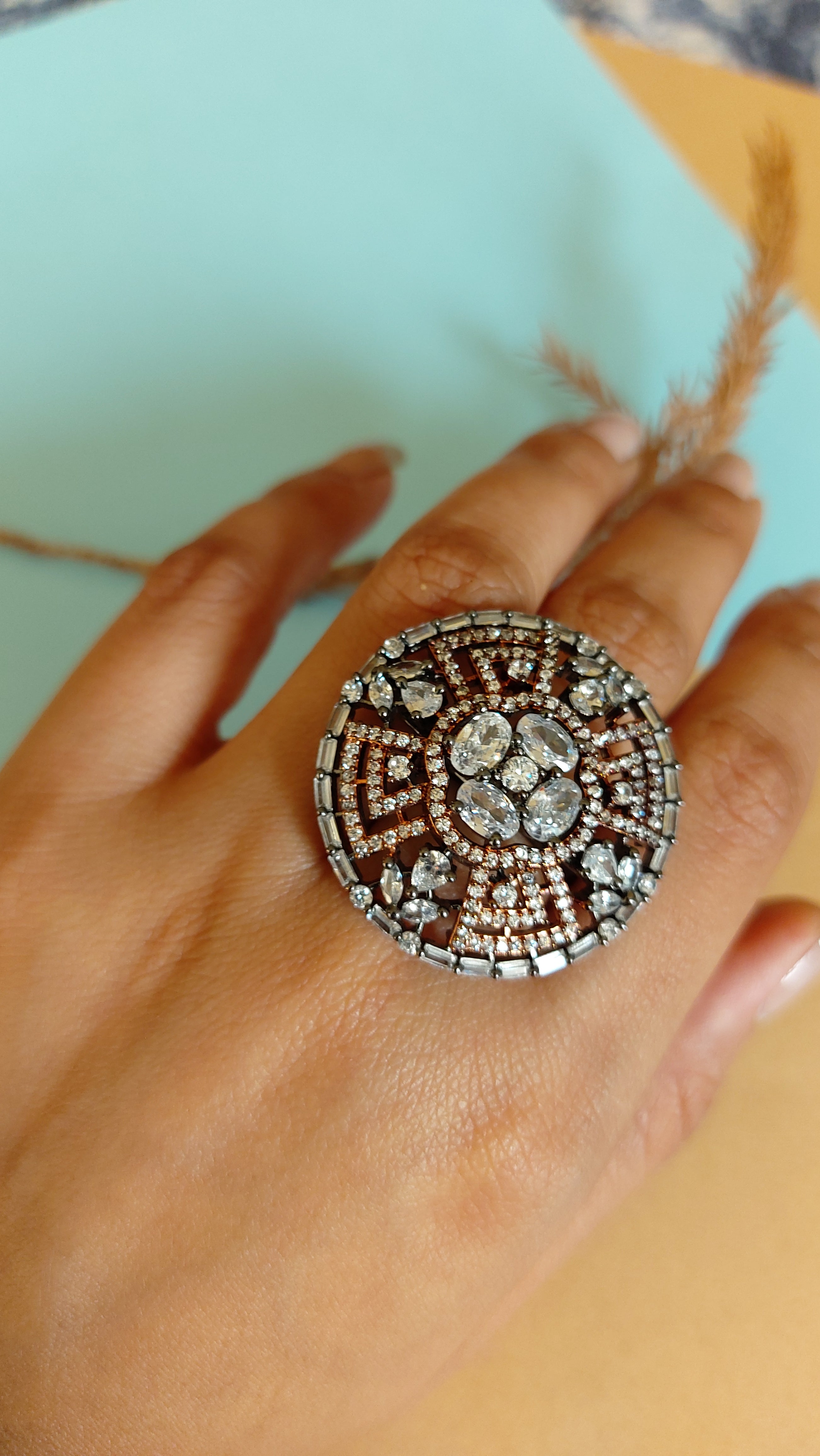 AMERICAN DIAMOND COCKTAIL RING