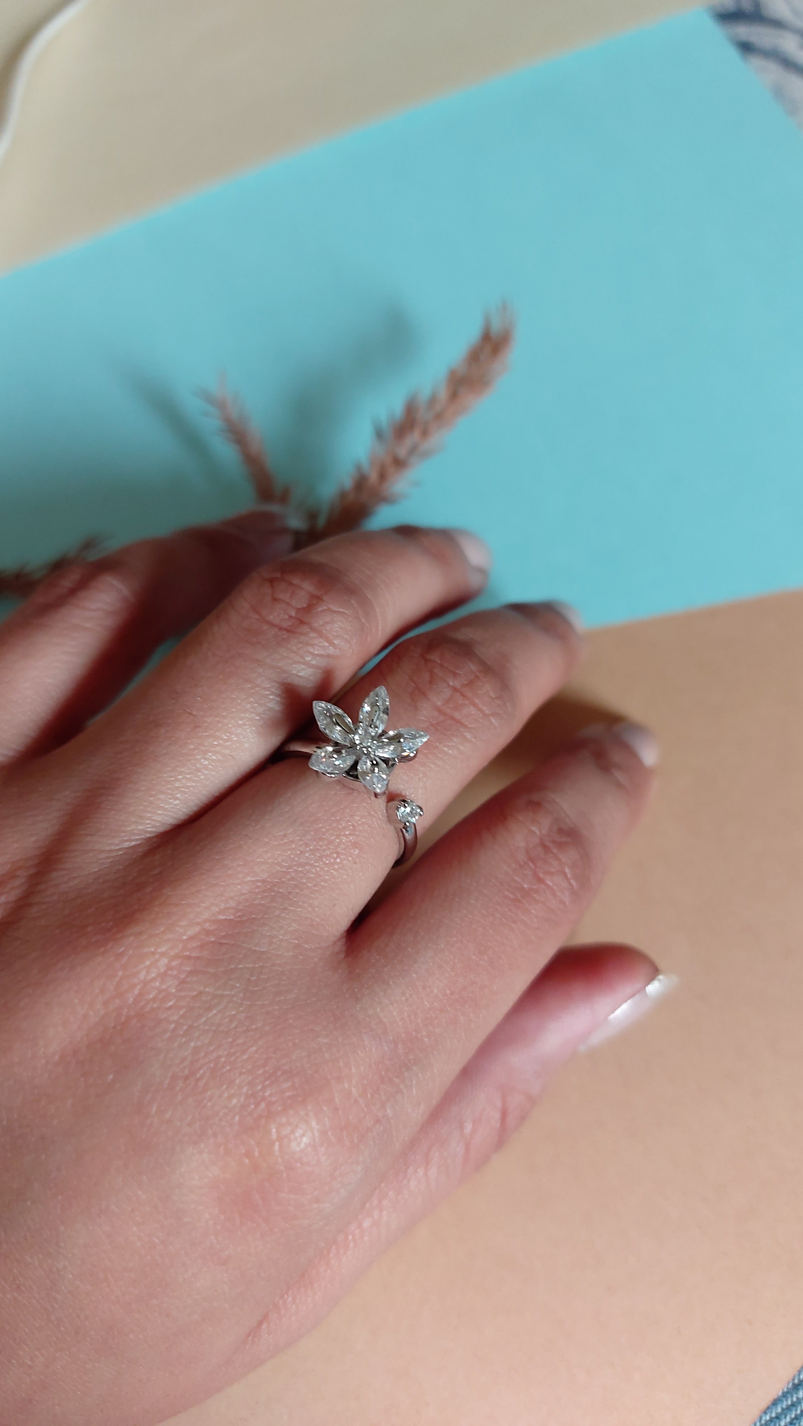 AMERICAN DIAMOND REVOLVING ANXIETY RING