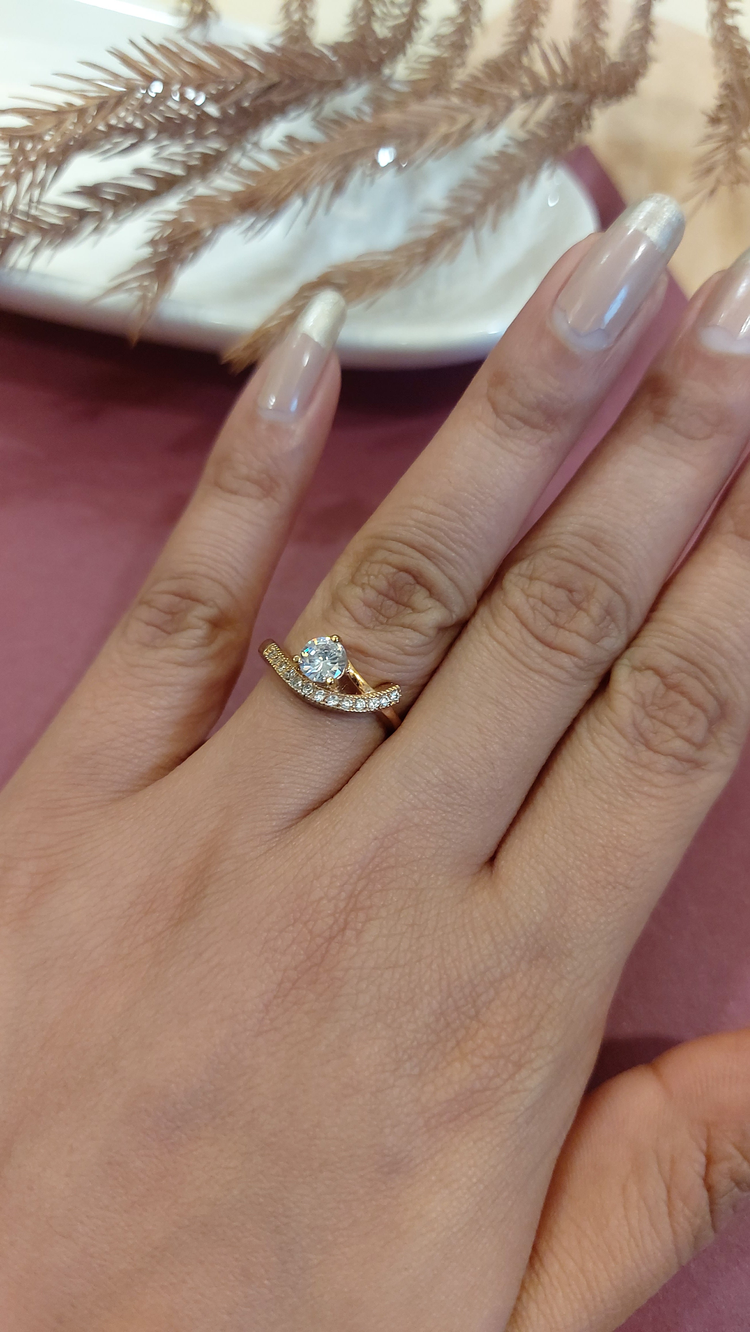 AMERICAN DIAMOND SOLITAIRE RING