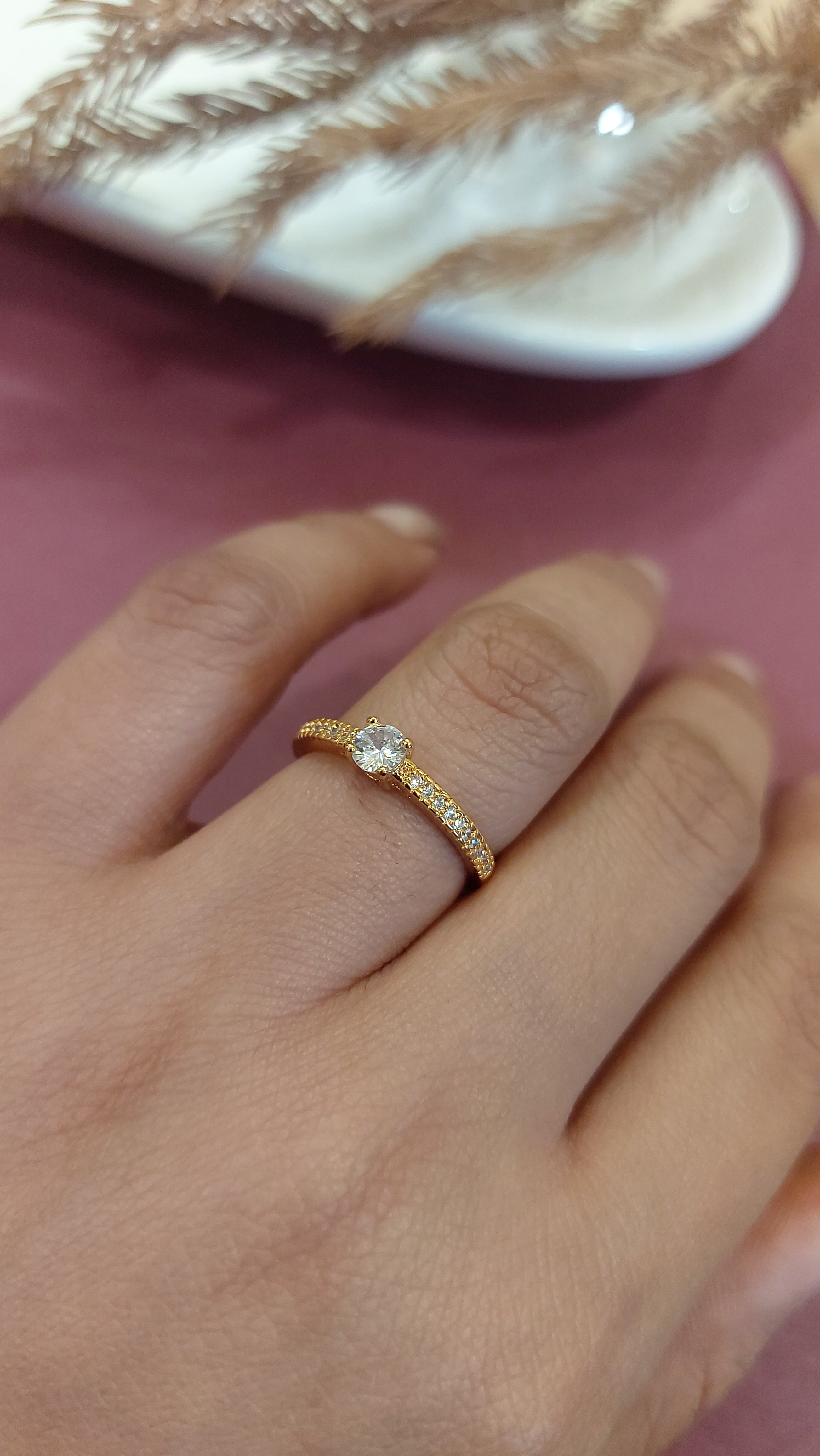 AMERICAN DIAMOND SOLITAIRE RING