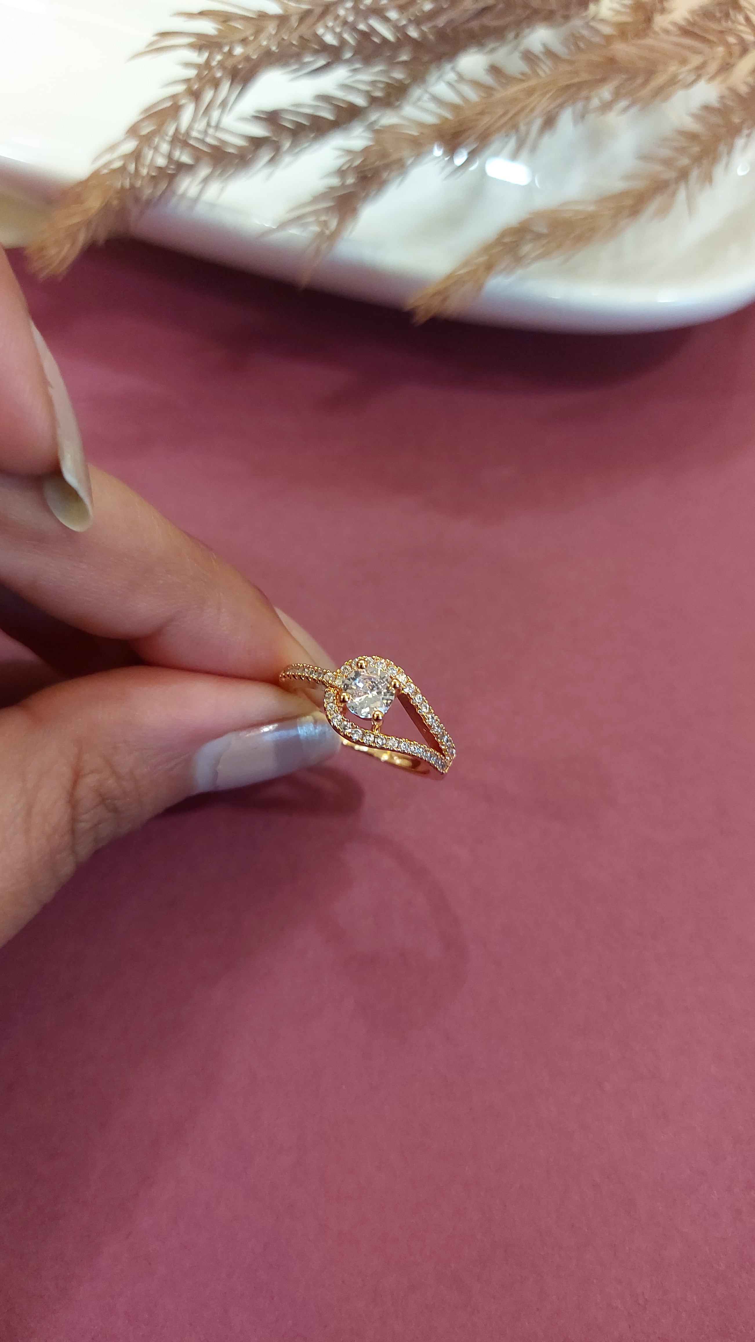 AMERICAN DIAMOND SOLITAIRE RING