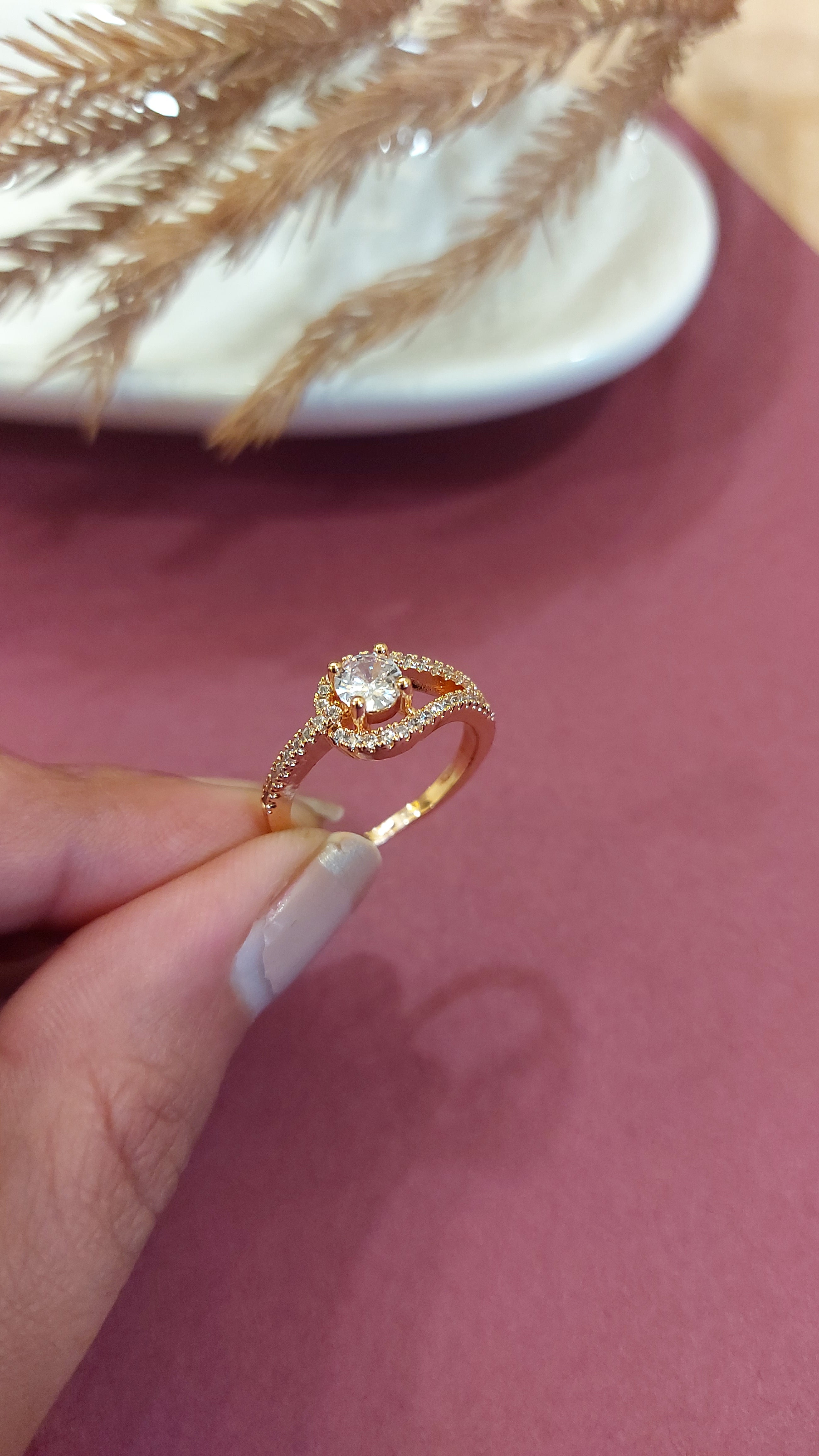 AMERICAN DIAMOND SOLITAIRE RING