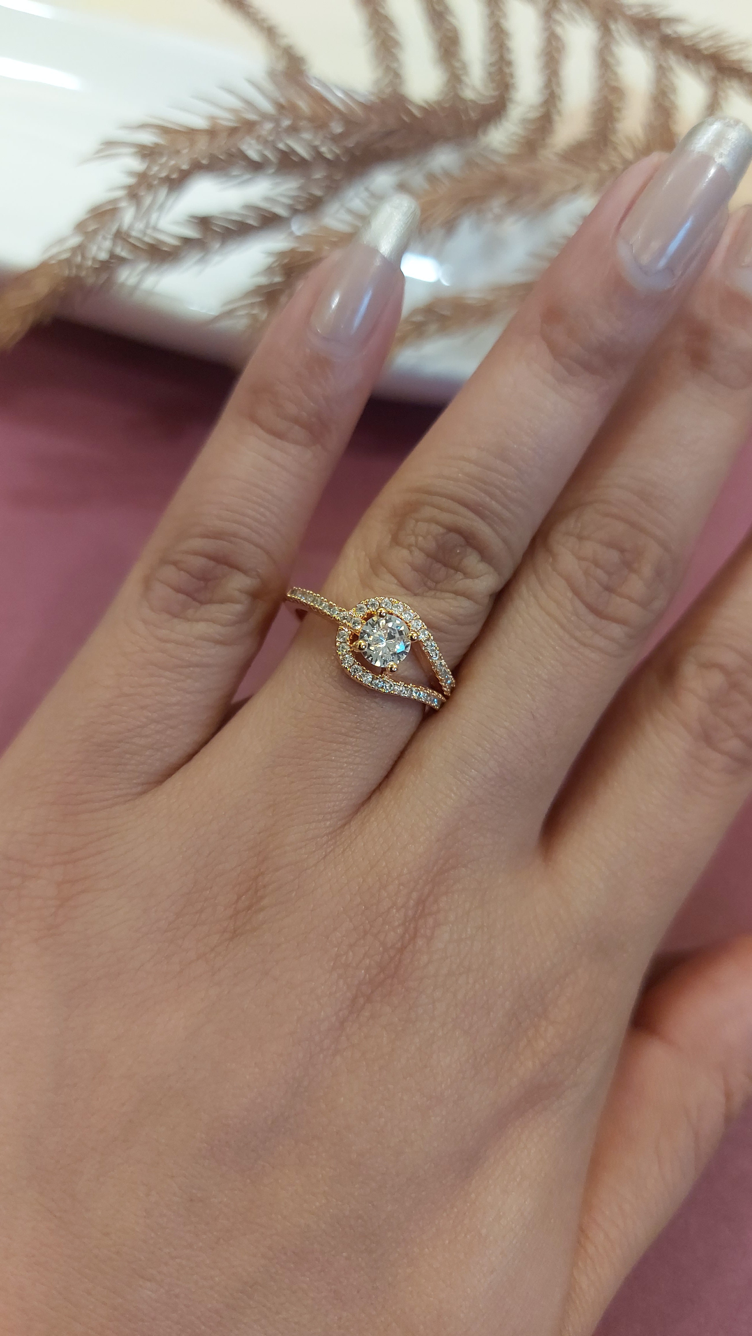 AMERICAN DIAMOND SOLITAIRE RING