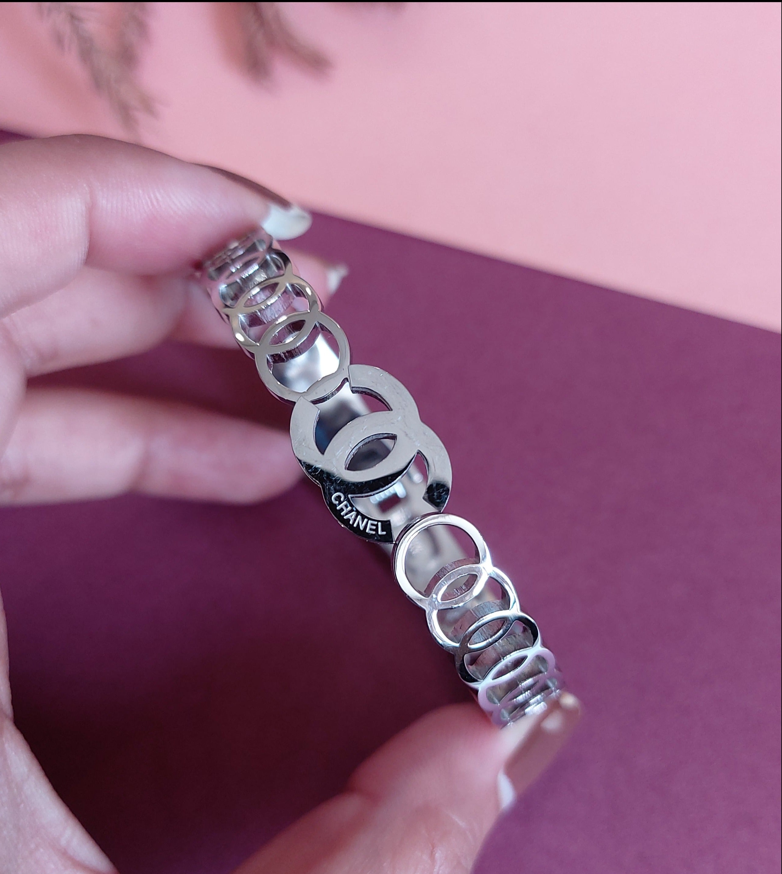 ANTI TARNISH OPENABLE SILVER PLATED BRACELET