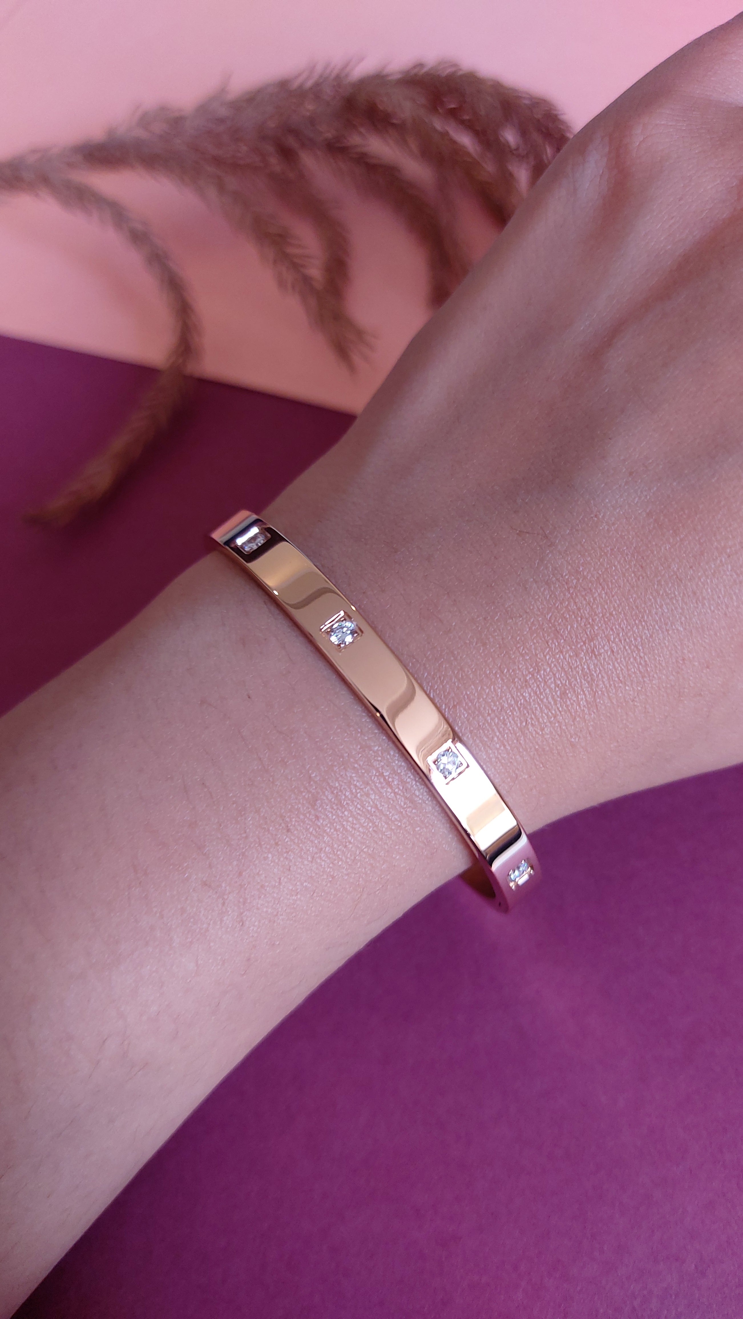 ANTI TARNISH OPENABLE ROSE GOLD PLATED BRACELET