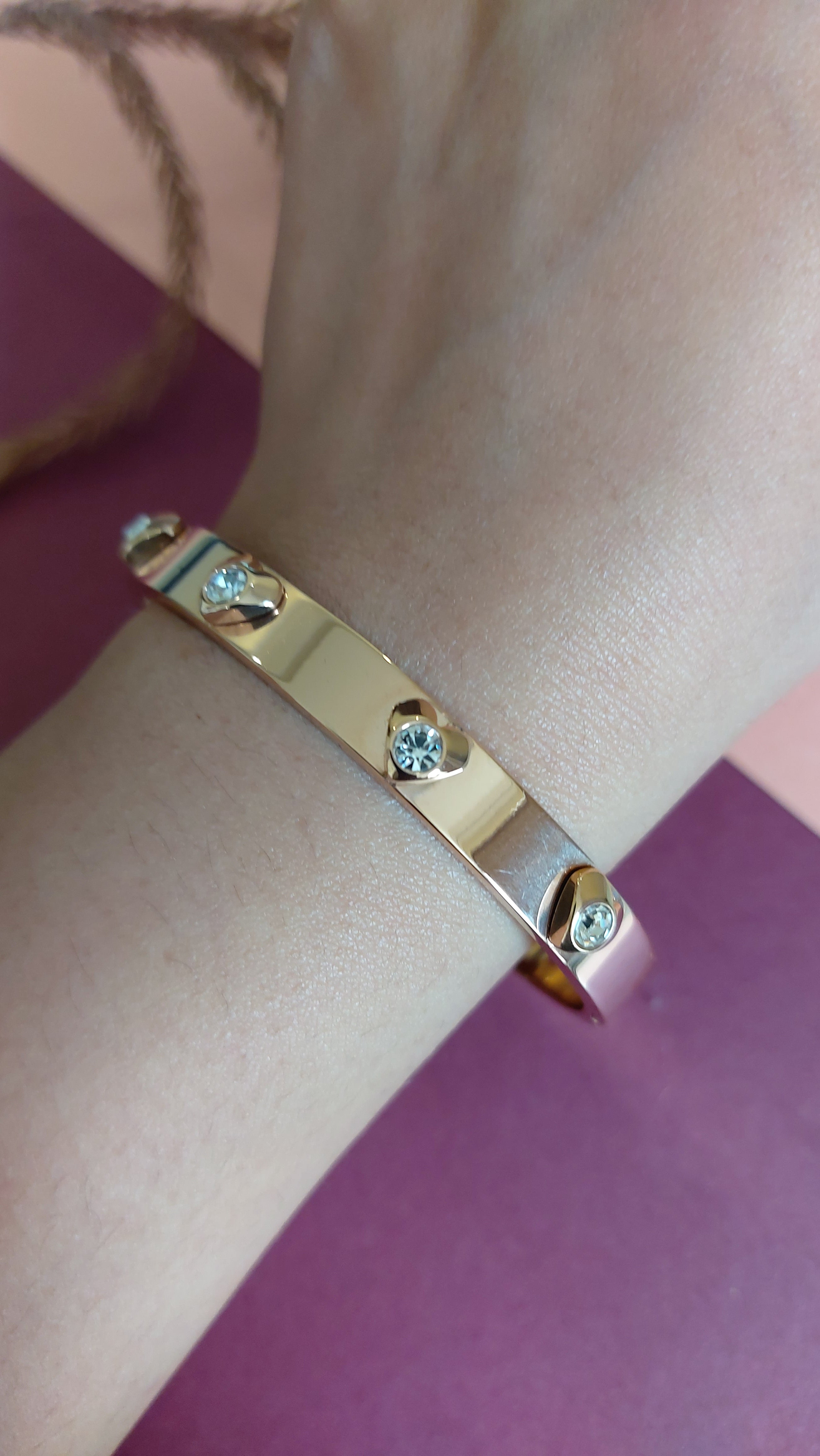 ANTI TARNISH OPENABLE GOLD PLATED BRACELET