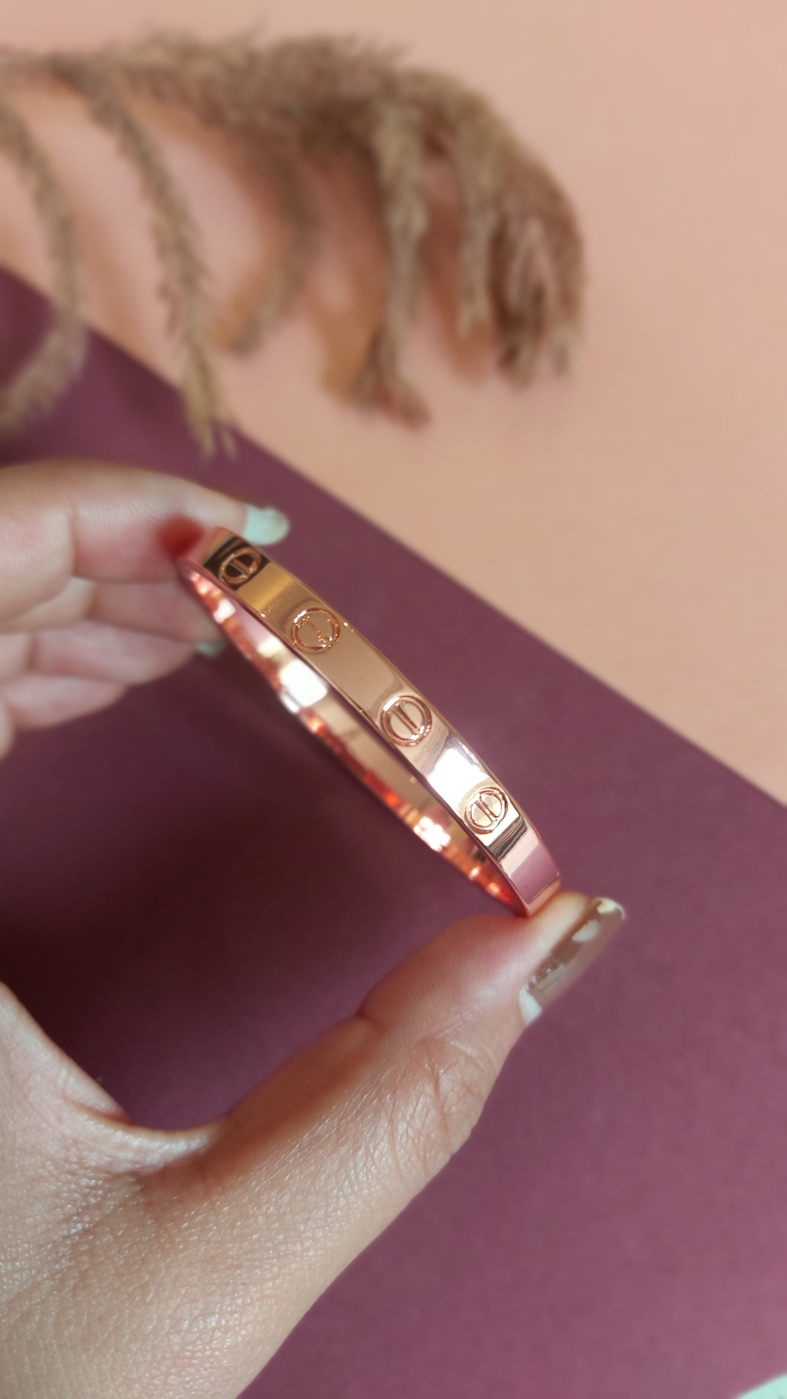 ANTI TARNISH OPENABLE ROSE GOLD PLATED BRACELET