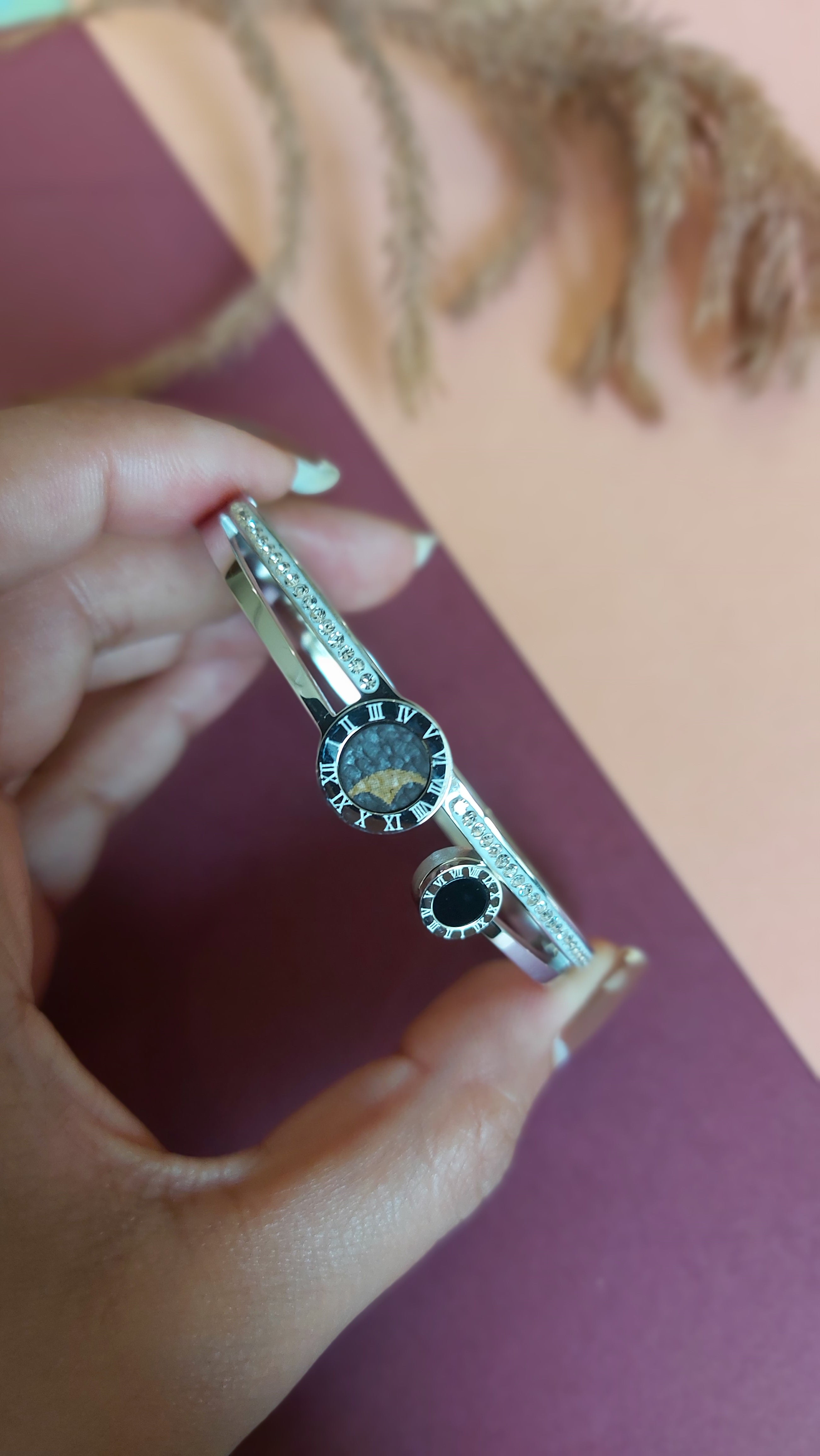 ANTI TARNISH OPENABLE SILVER PLATED BRACELET