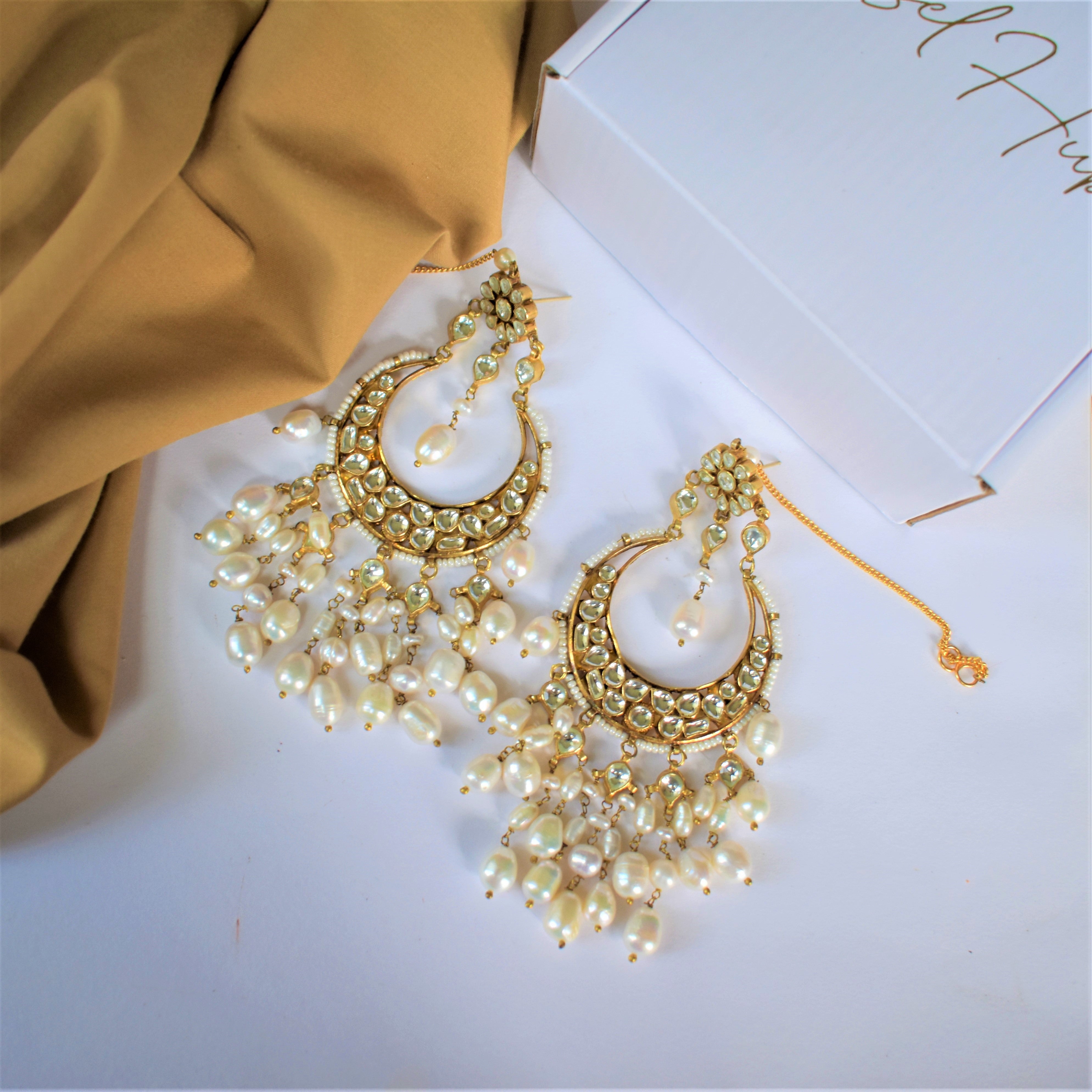 AALEKHYA KUNDAN CHANDBALI EARRING