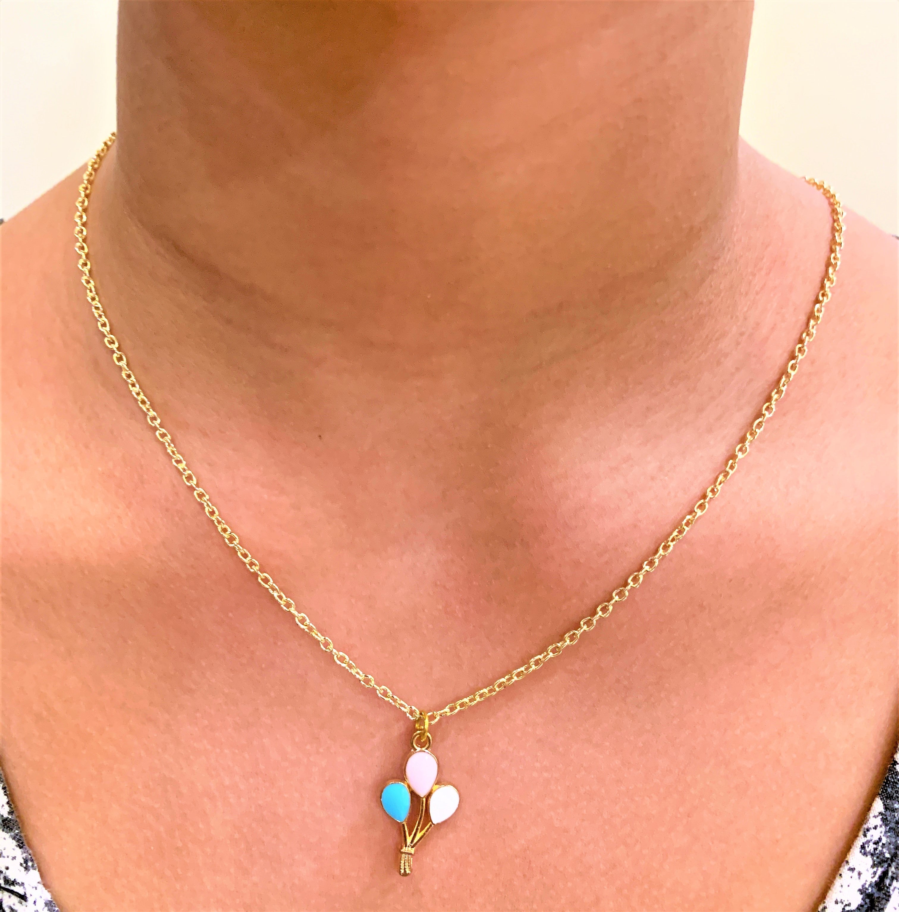 Gold Plated Balloon Charm Pendant