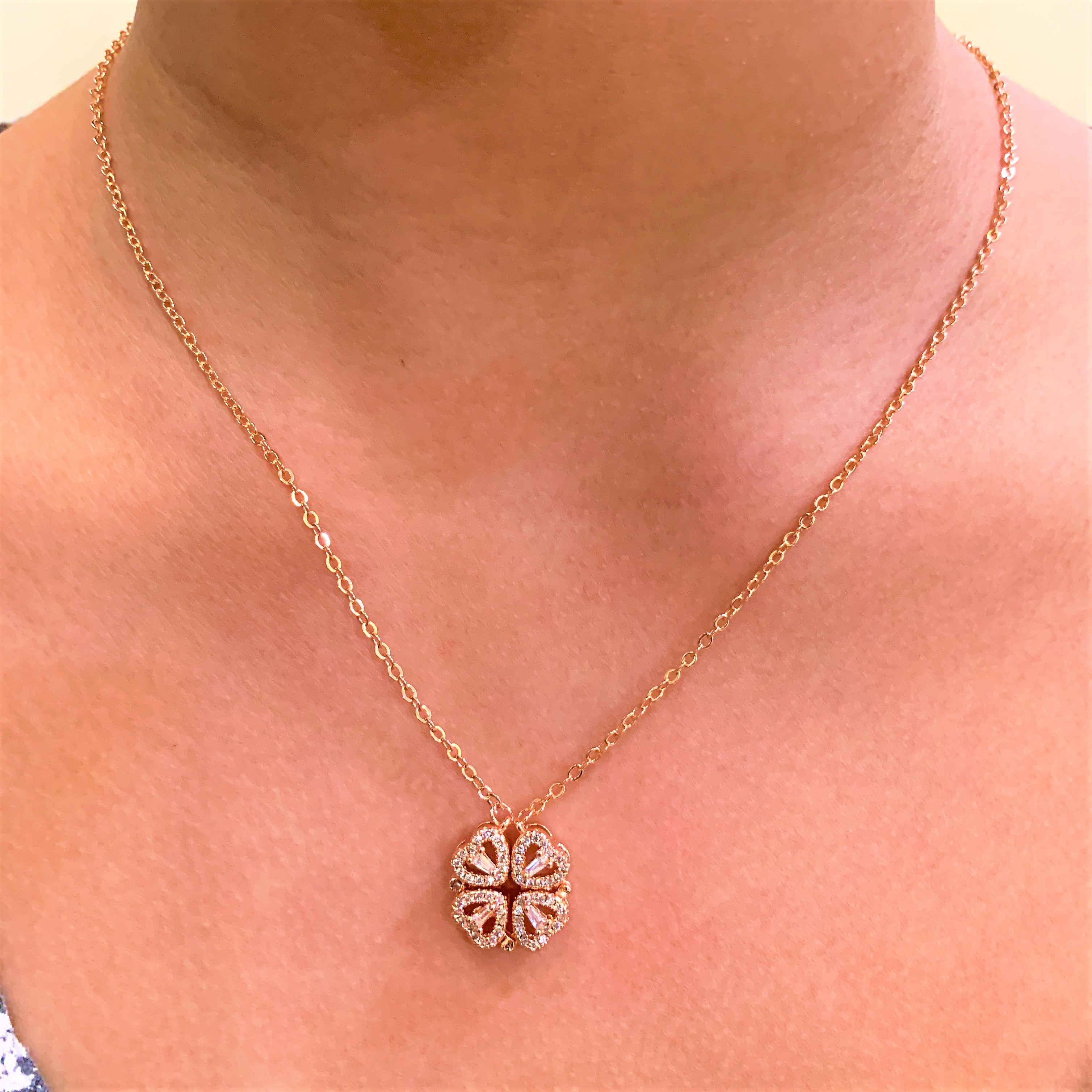 Rose Gold Plated American Diamond Pendant