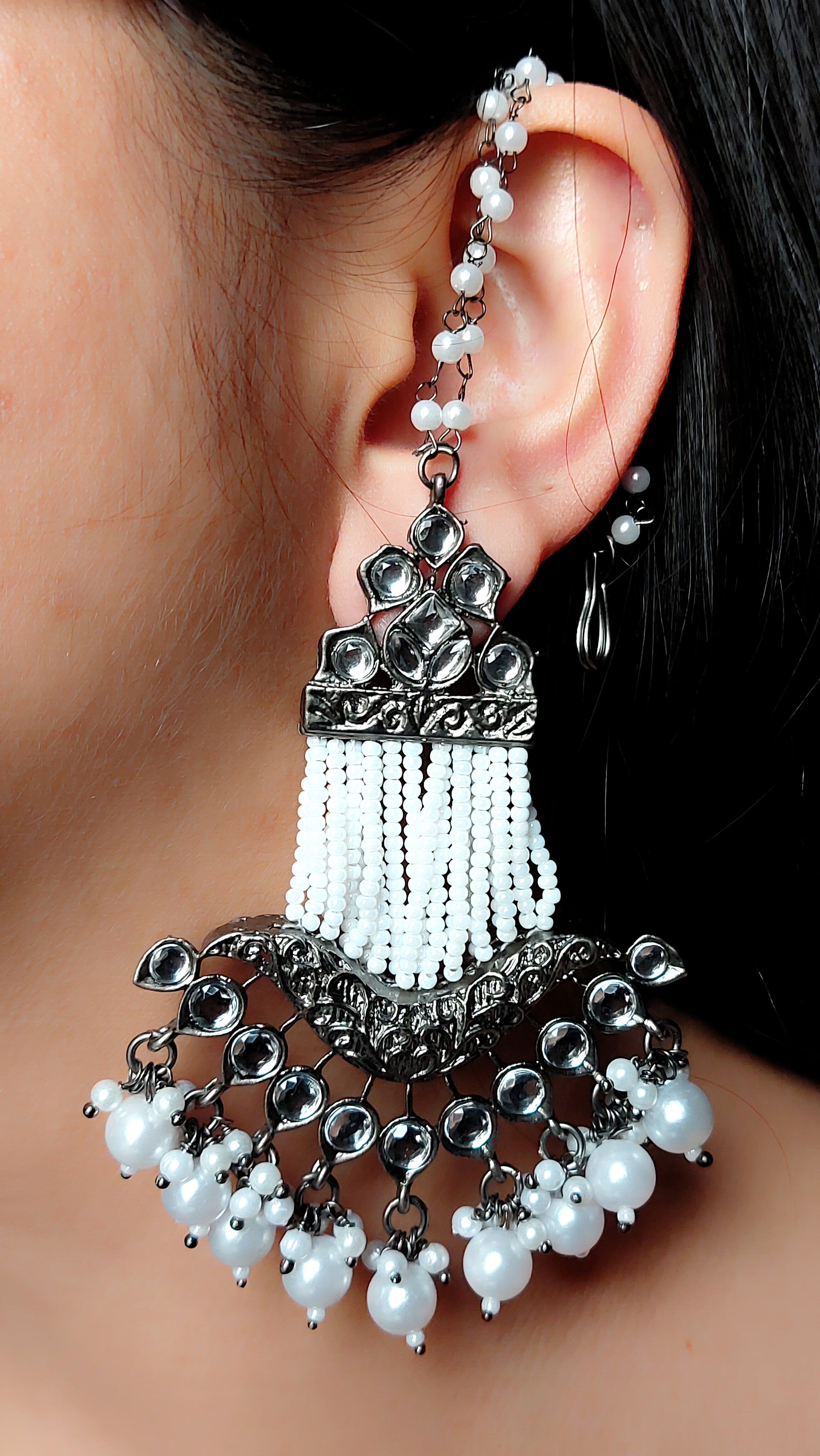 ARDHCHANDRIKA CHANDELIER EARRINGS
