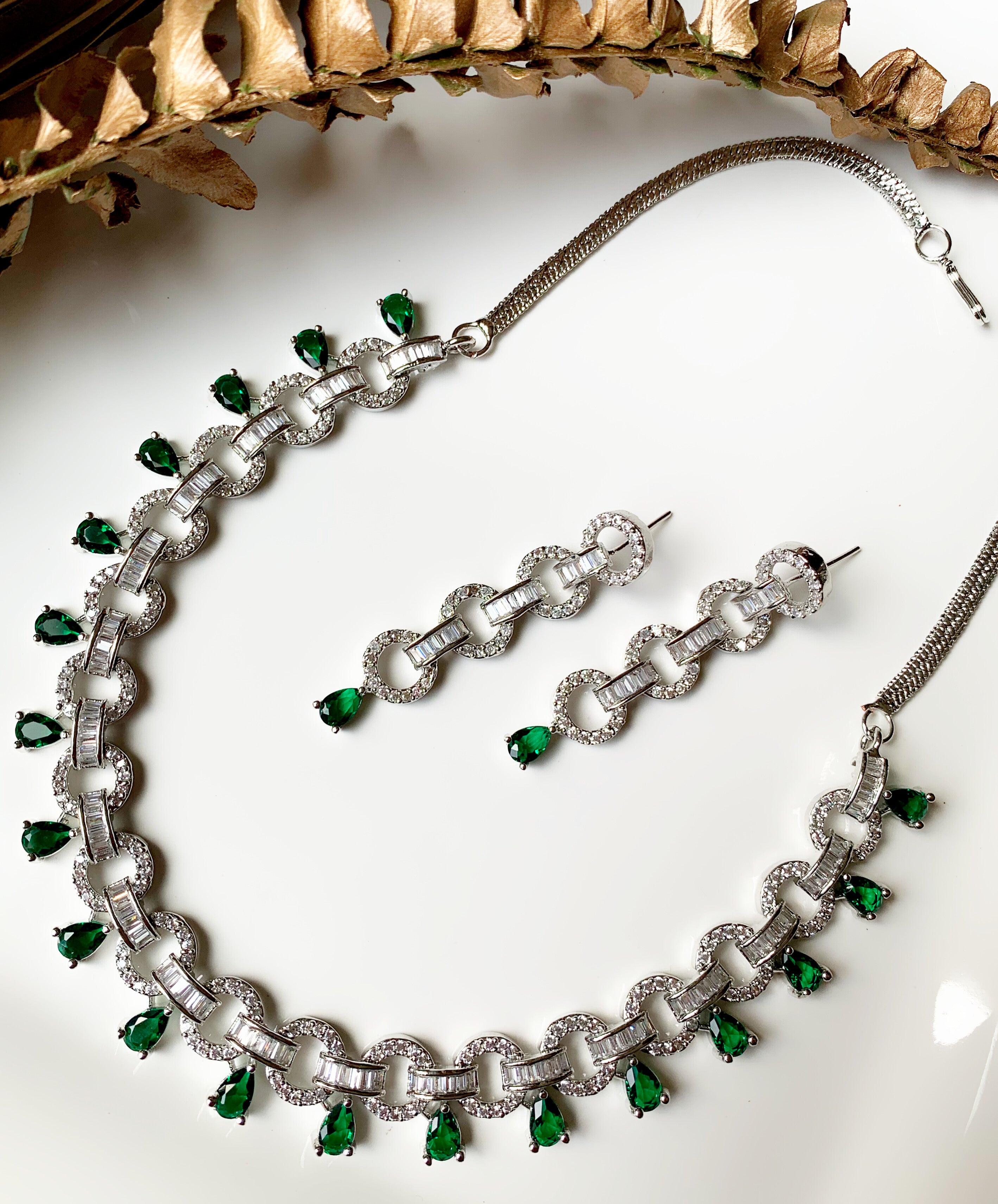 OLIVIA AMERICAN DIAMOND NECKLACE SET