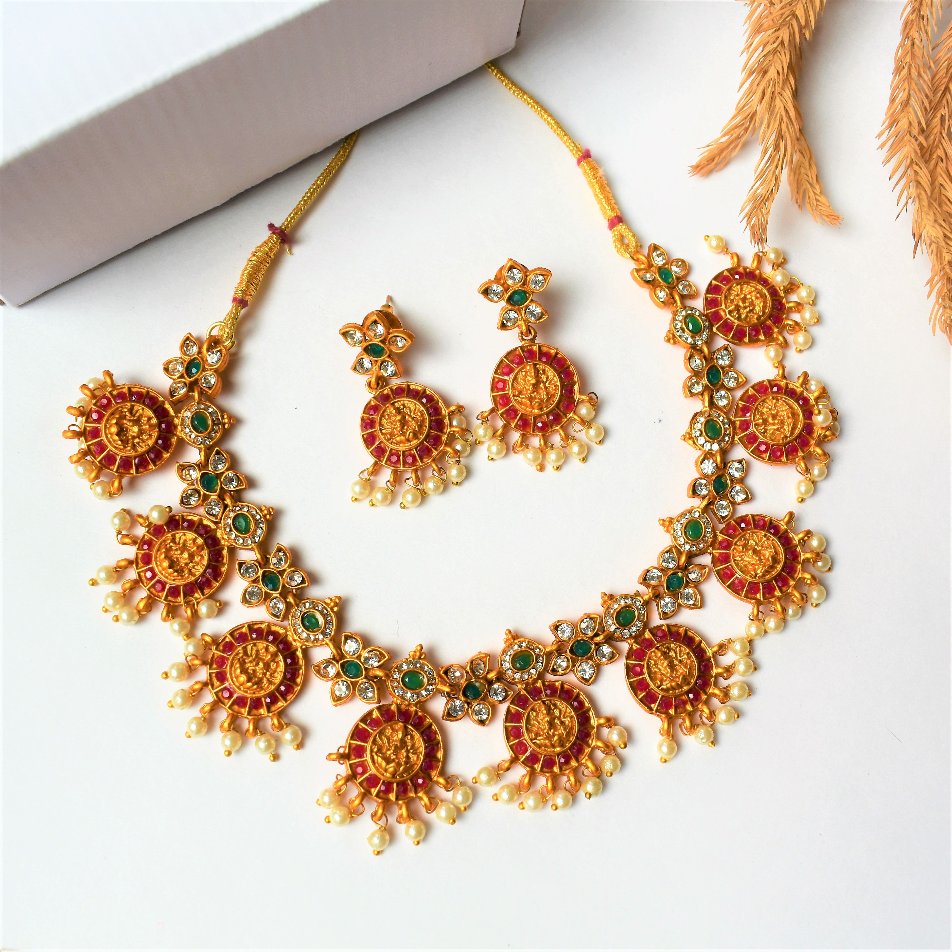 SHRAVYA TEMPLE NECKLACE SET