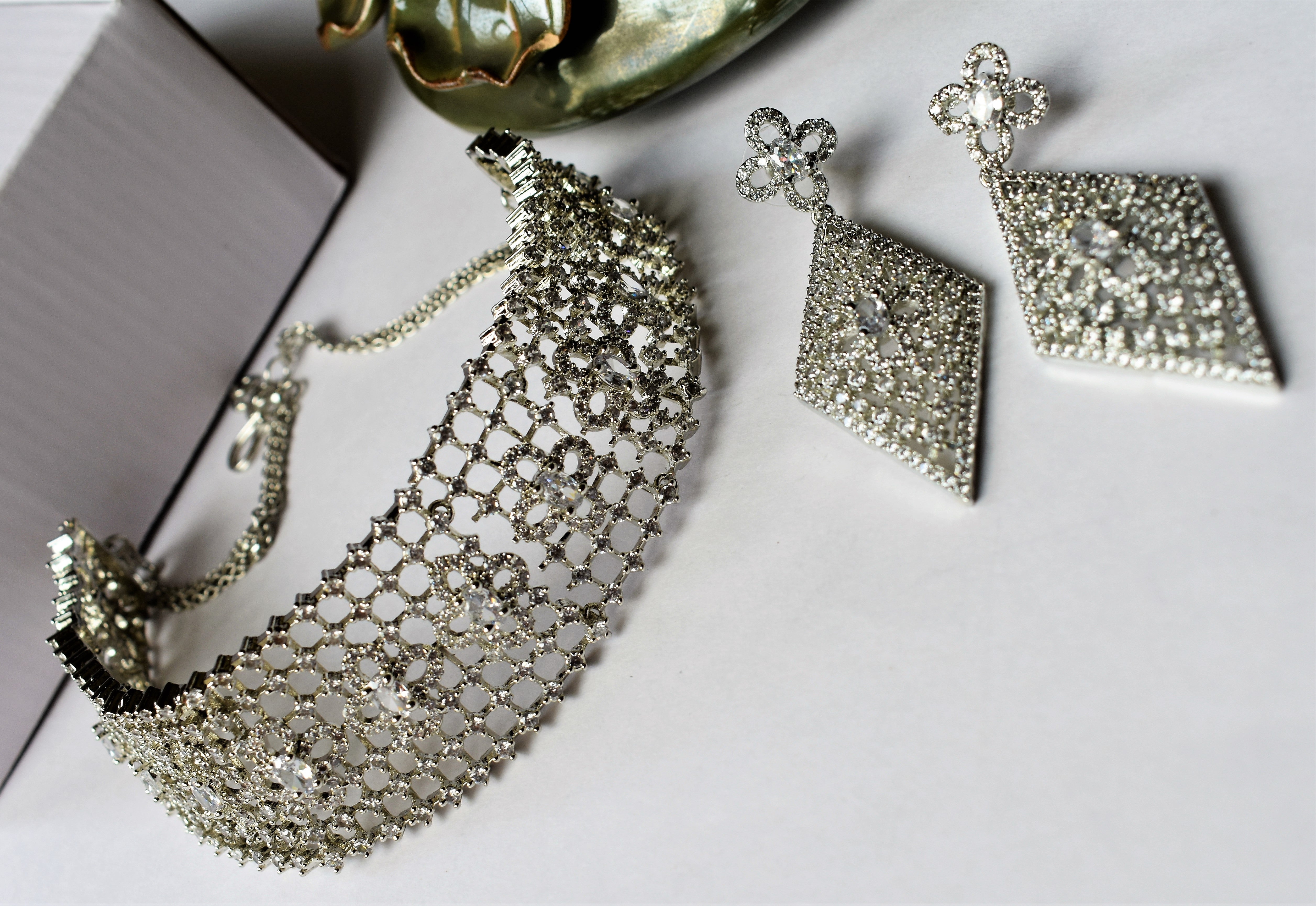 EMMA AMERICAN DIAMOND CHOKER SET