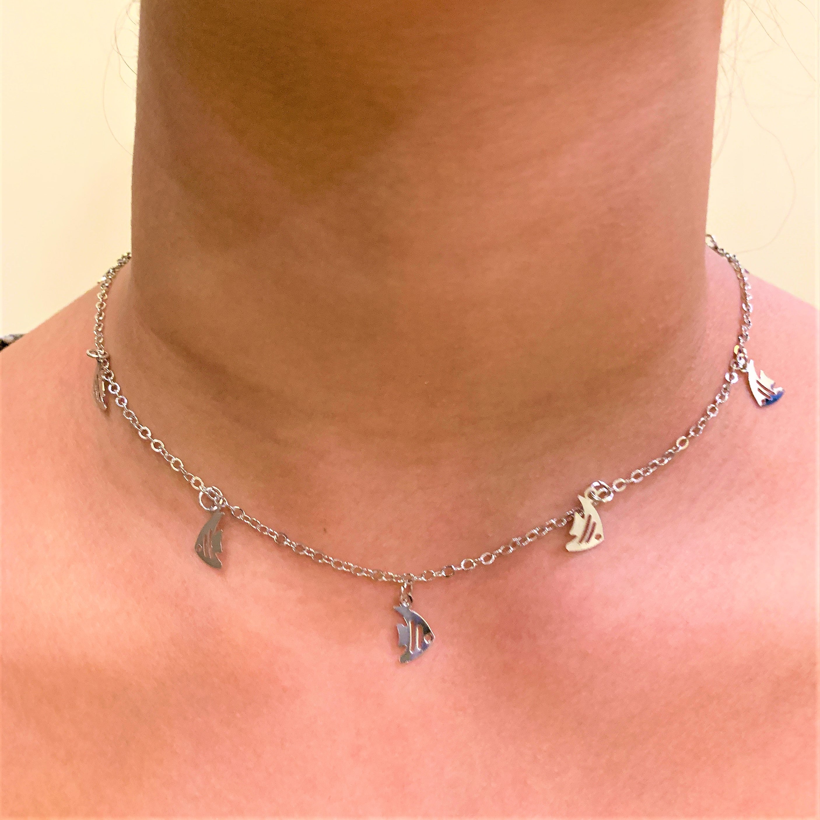 Silver Plated Multi Charm Pendant