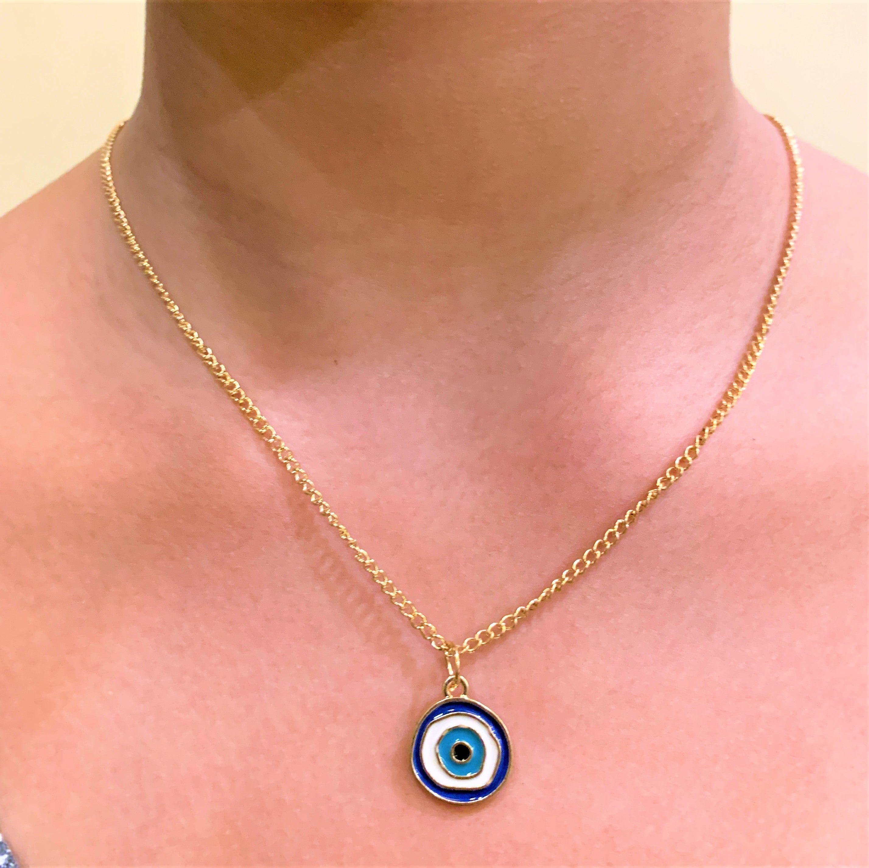 Gold Plated Evil Eye Pendant