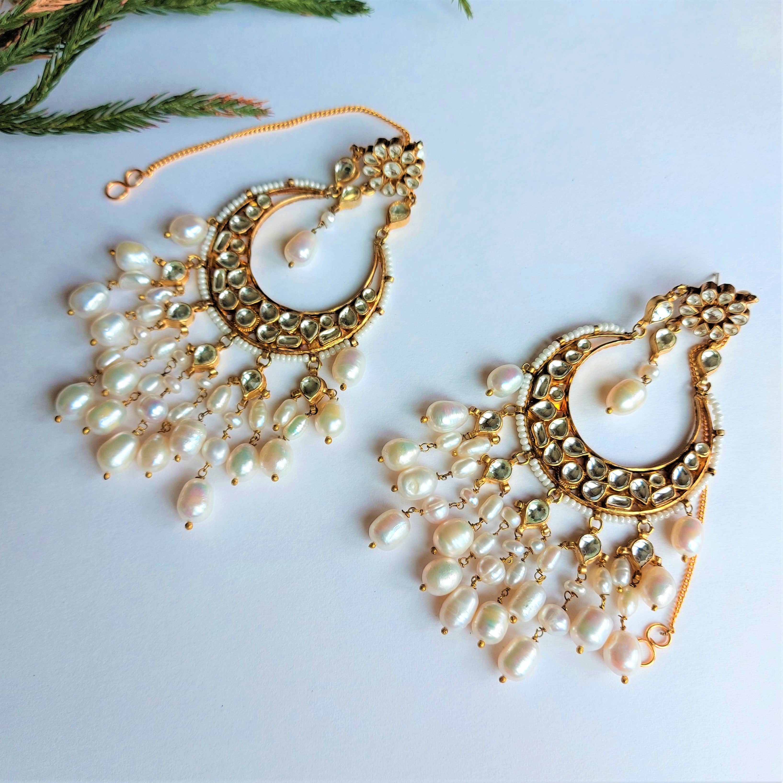 AALEKHYA KUNDAN CHANDBALI EARRING