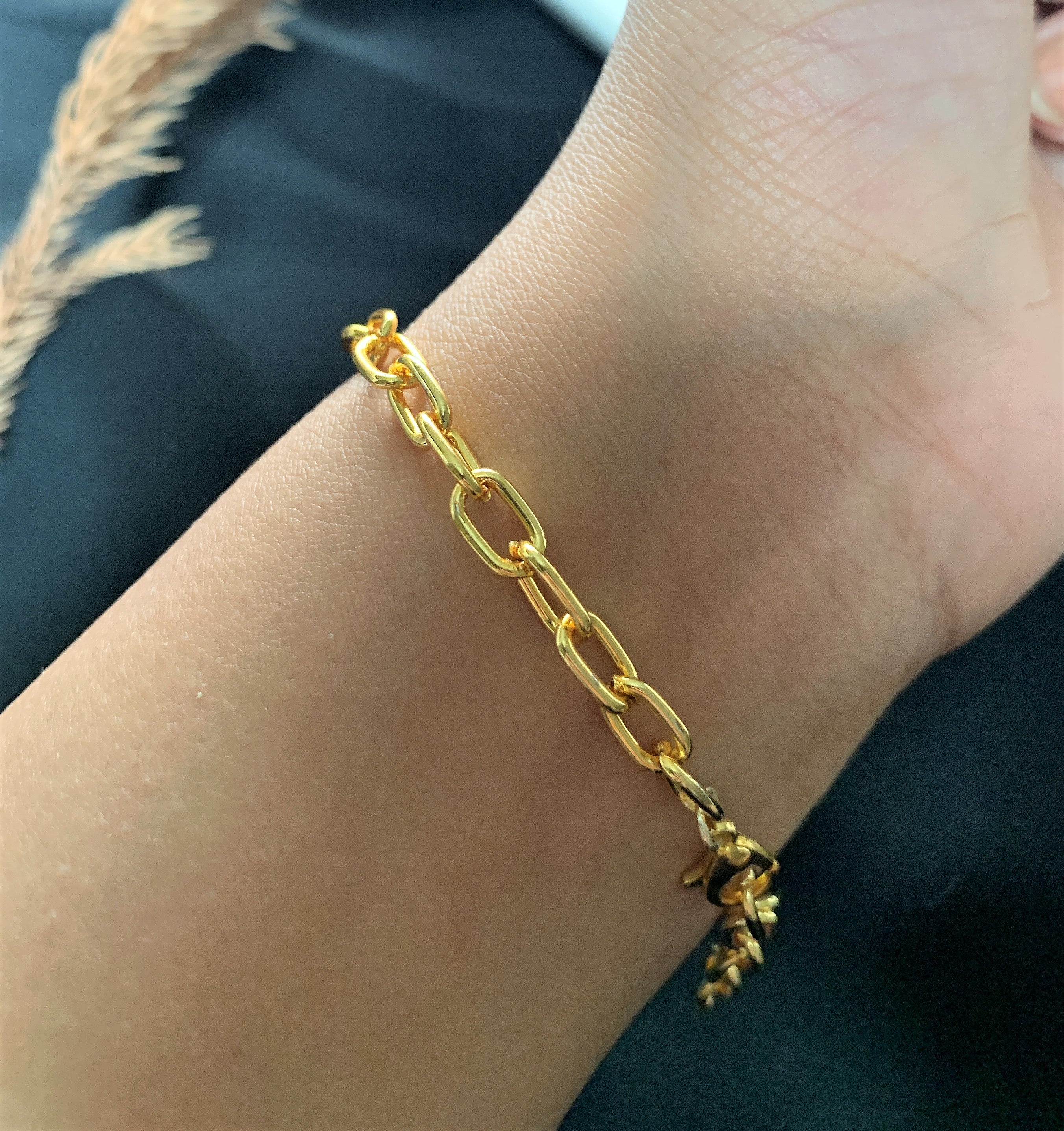 CHUNKY GOLD PLATED CHAIN BRACELET