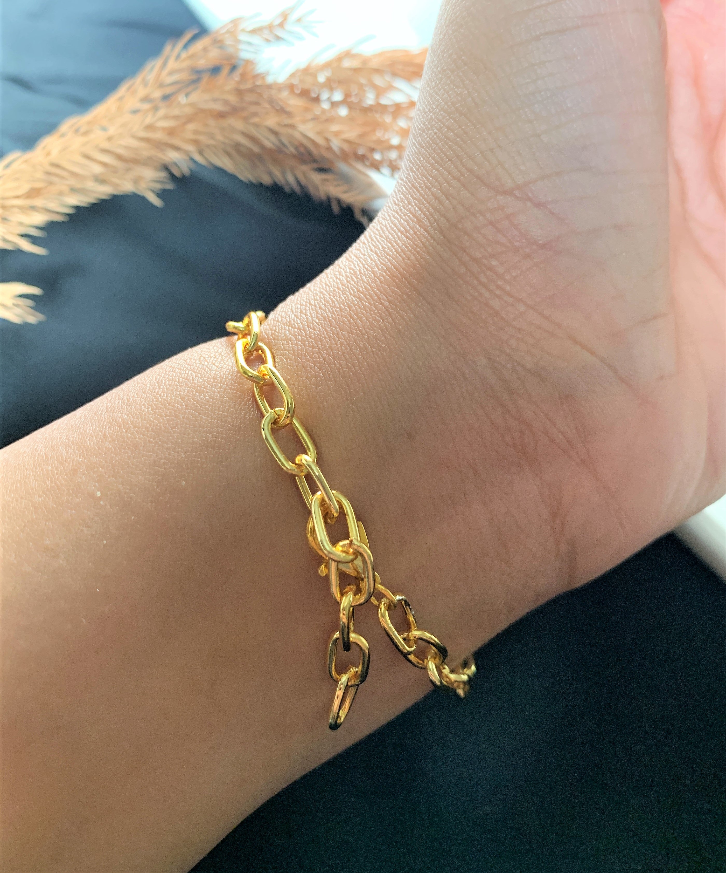CHUNKY GOLD PLATED CHAIN BRACELET