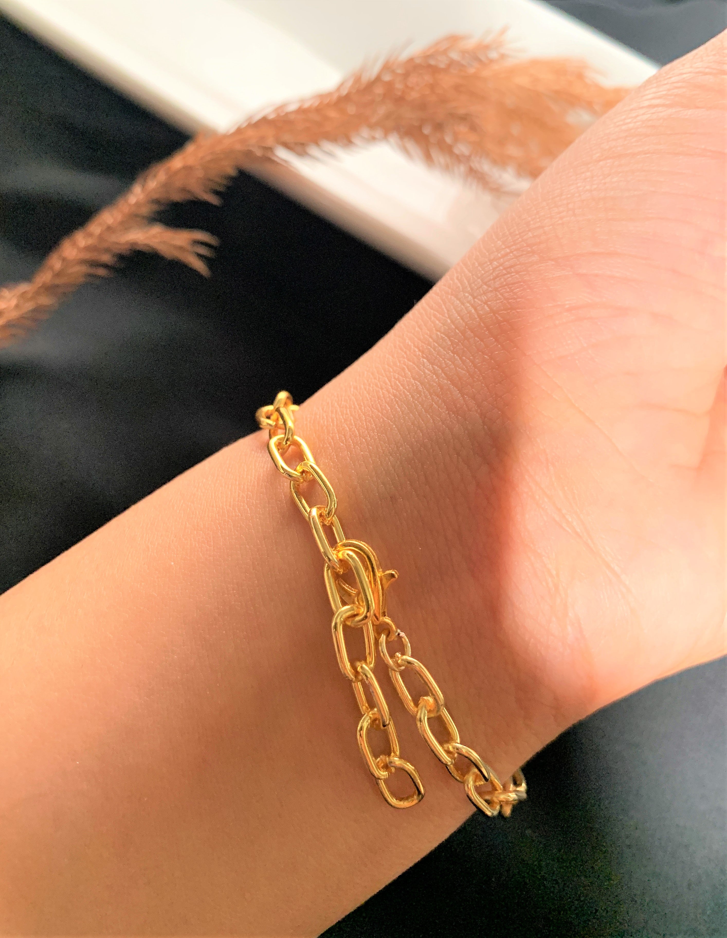 CHUNKY GOLD PLATED CHAIN BRACELET