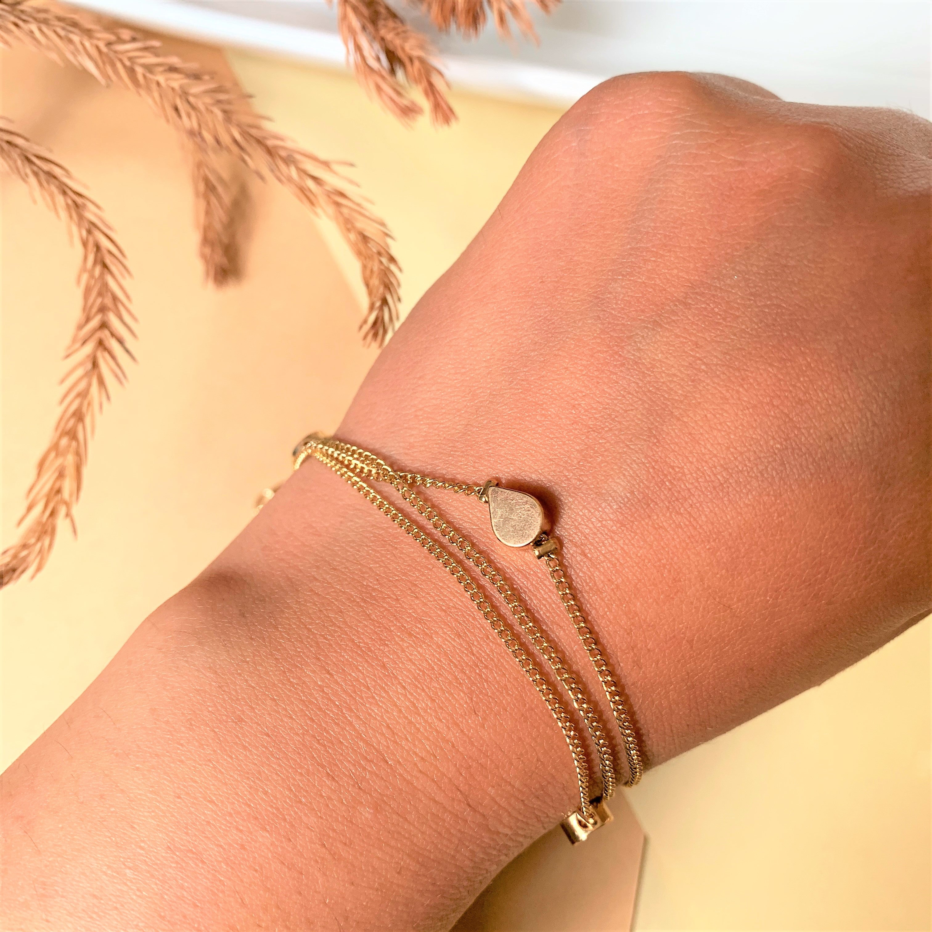 GOLD PLATED MULTI CHAIN BRACELET