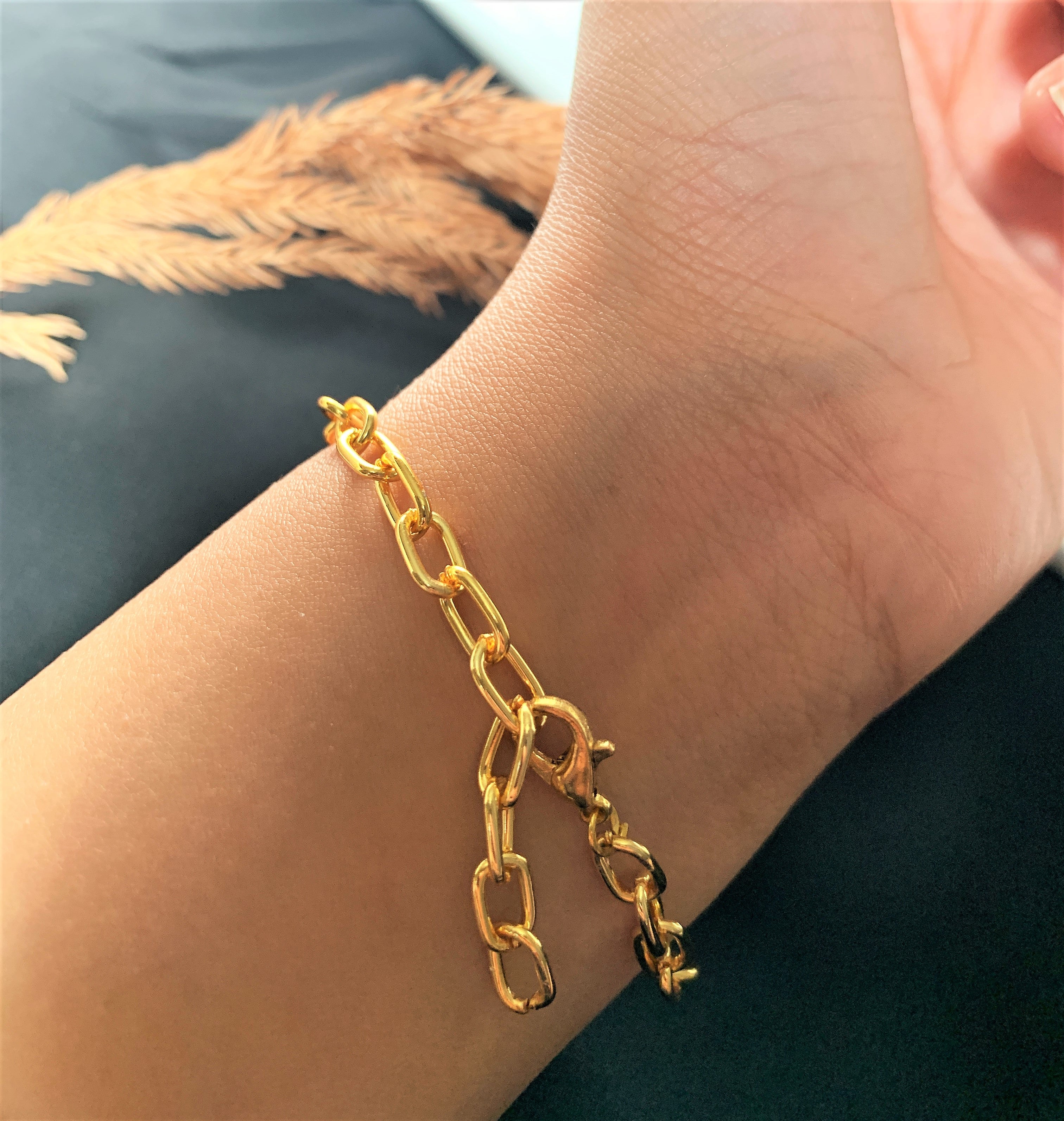 CHUNKY GOLD PLATED CHAIN BRACELET