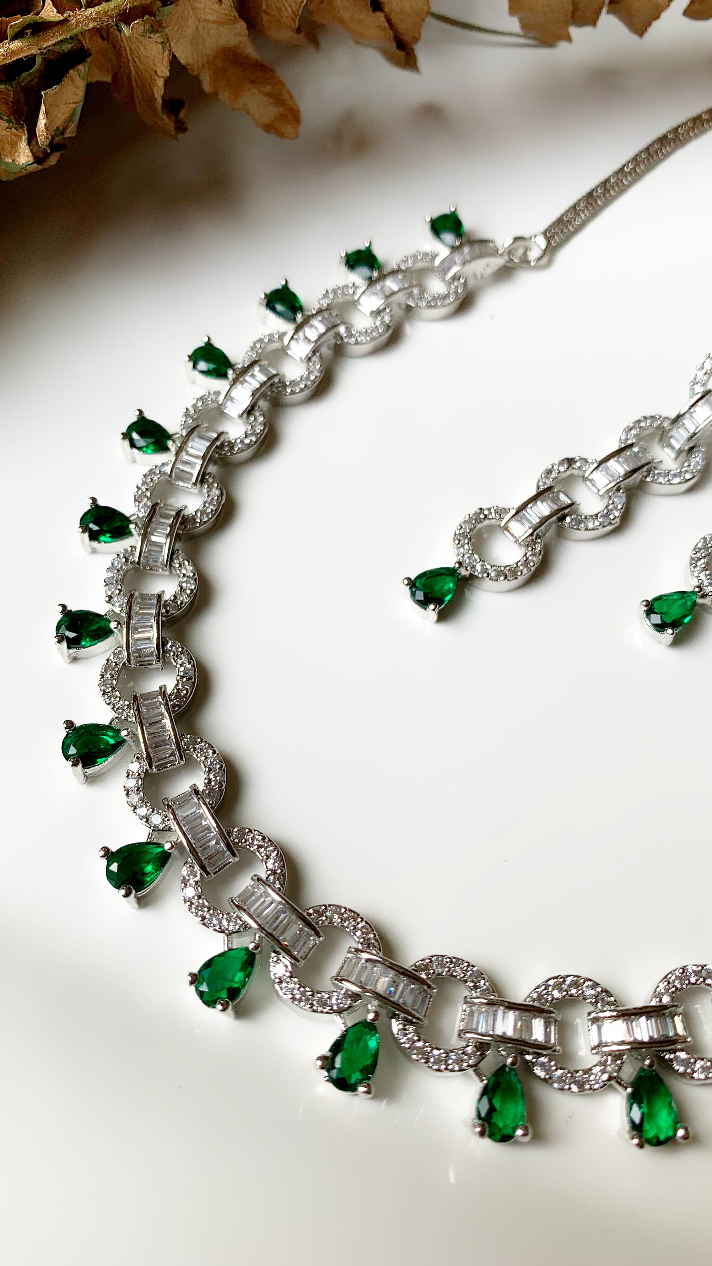 OLIVIA AMERICAN DIAMOND NECKLACE SET