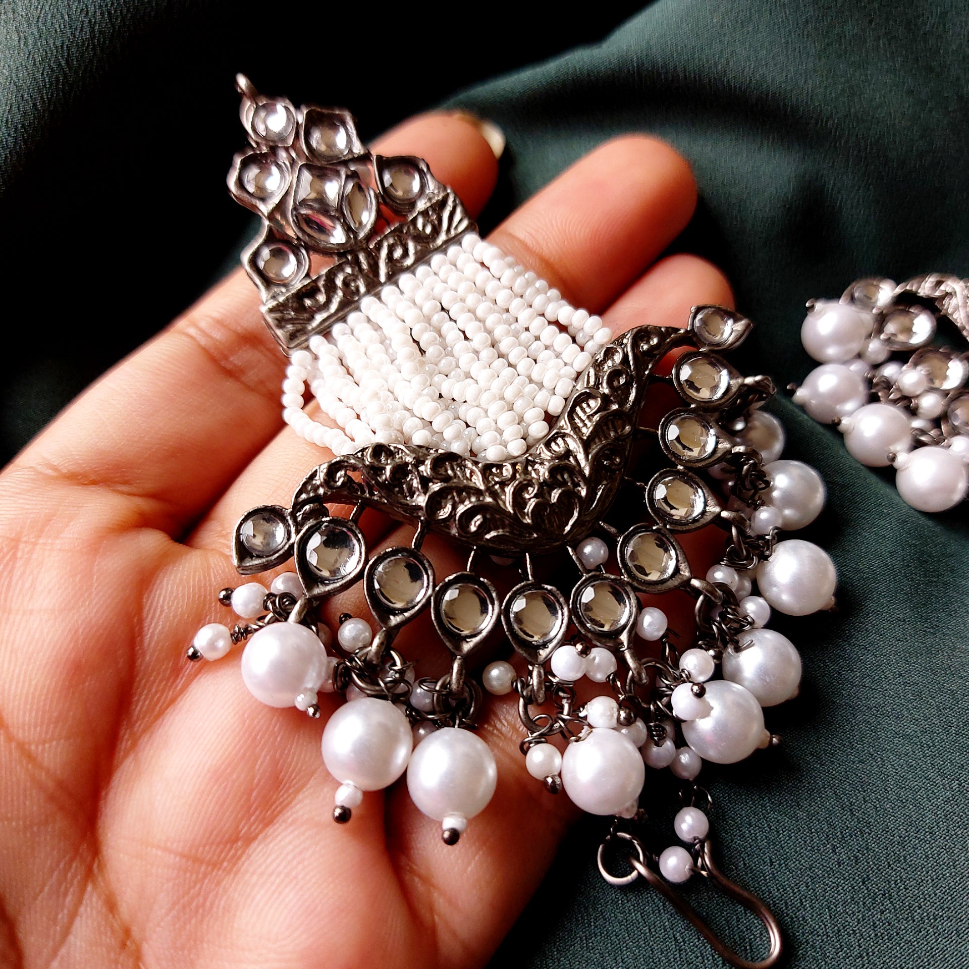 ARDHCHANDRIKA CHANDELIER EARRINGS