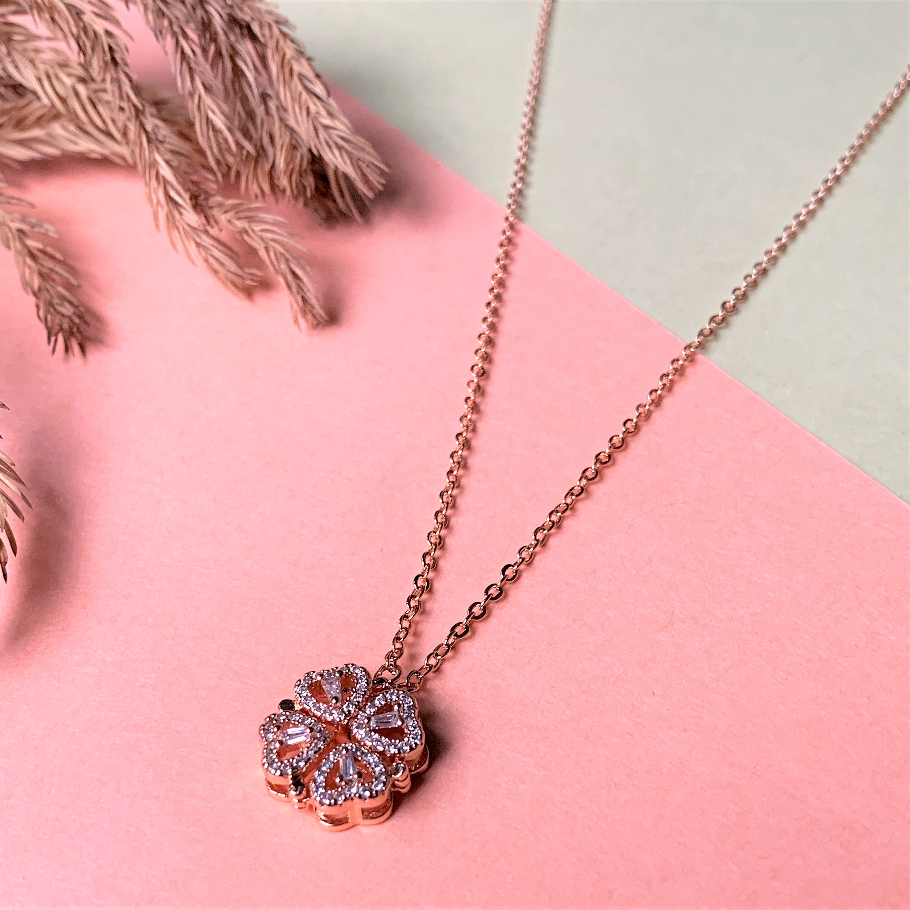 Rose Gold Plated American Diamond Pendant