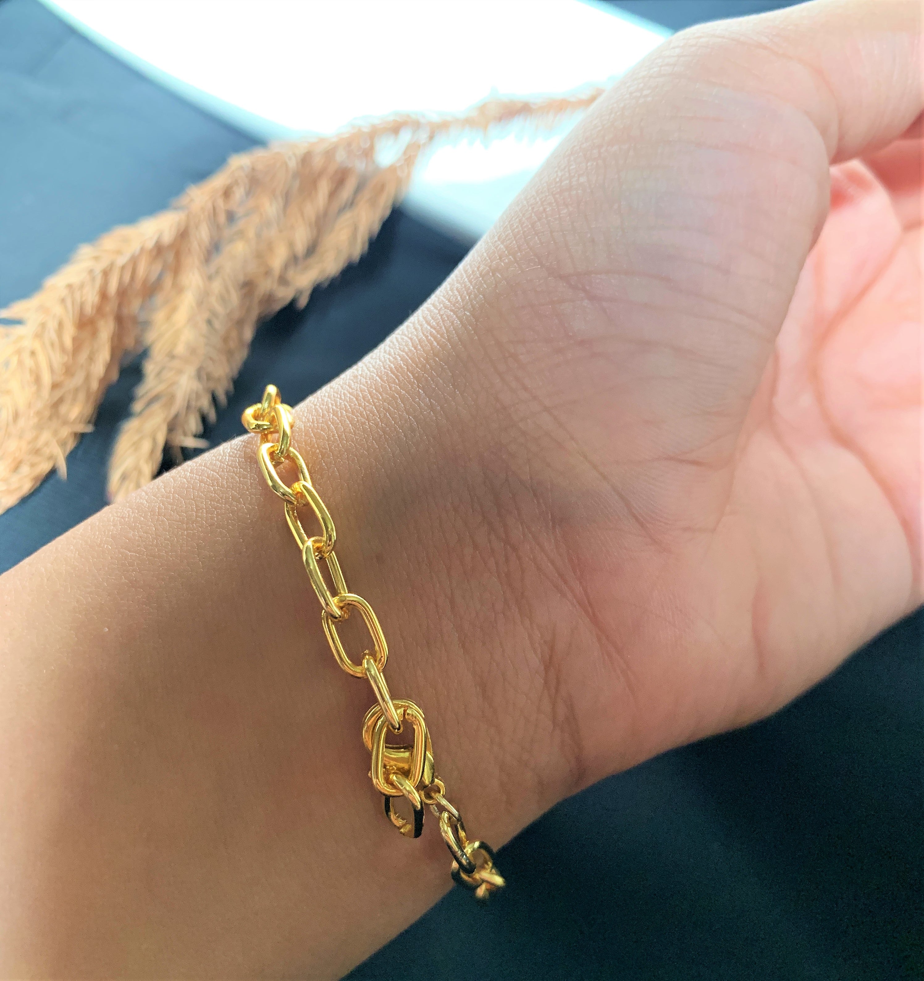 CHUNKY GOLD PLATED CHAIN BRACELET