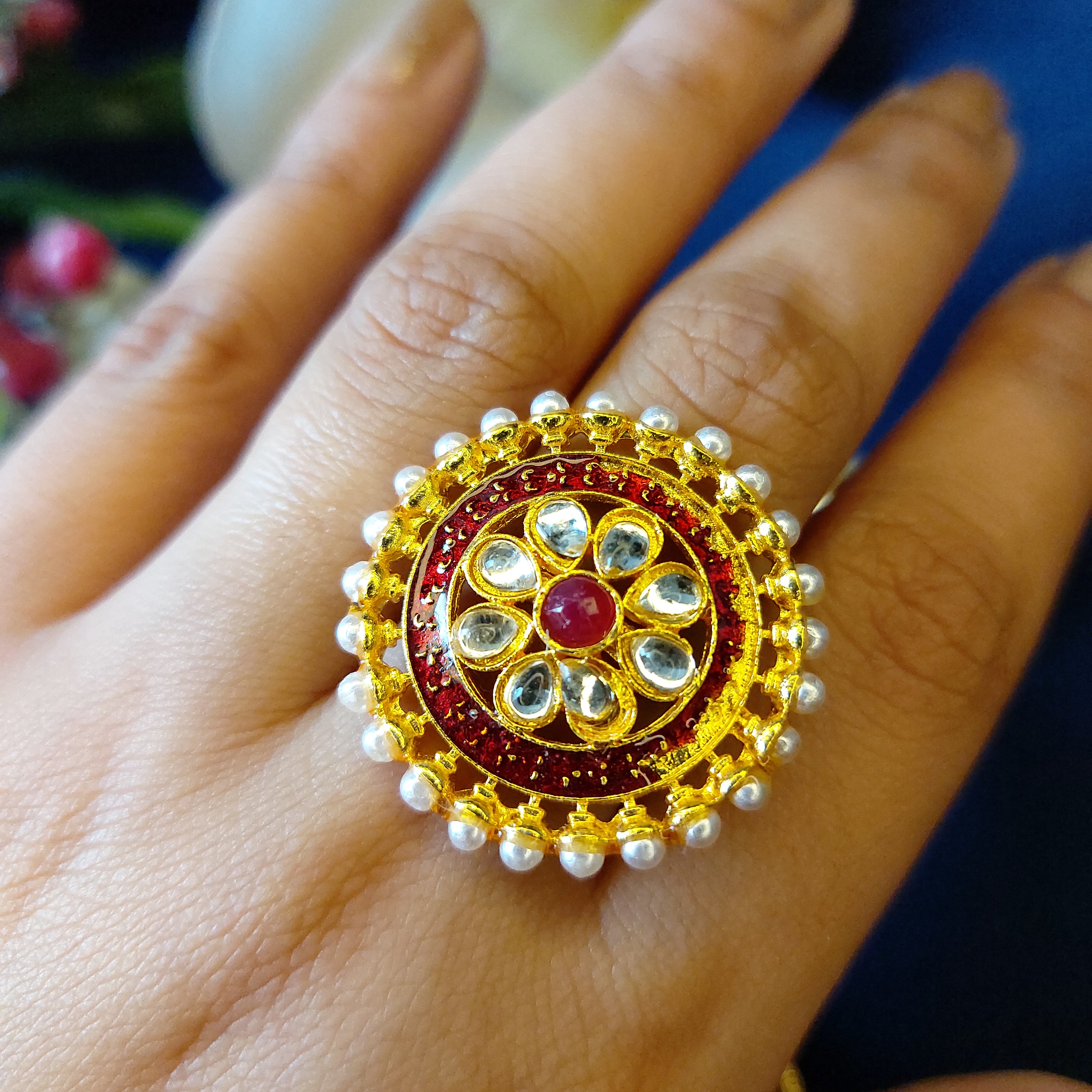 EKJA KUNDAN RING