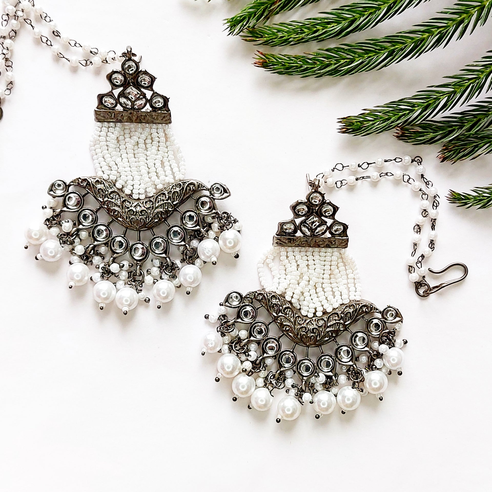 ARDHCHANDRIKA CHANDELIER EARRINGS