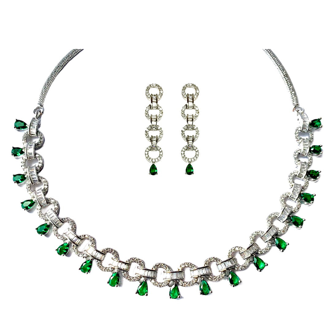 OLIVIA AMERICAN DIAMOND NECKLACE SET