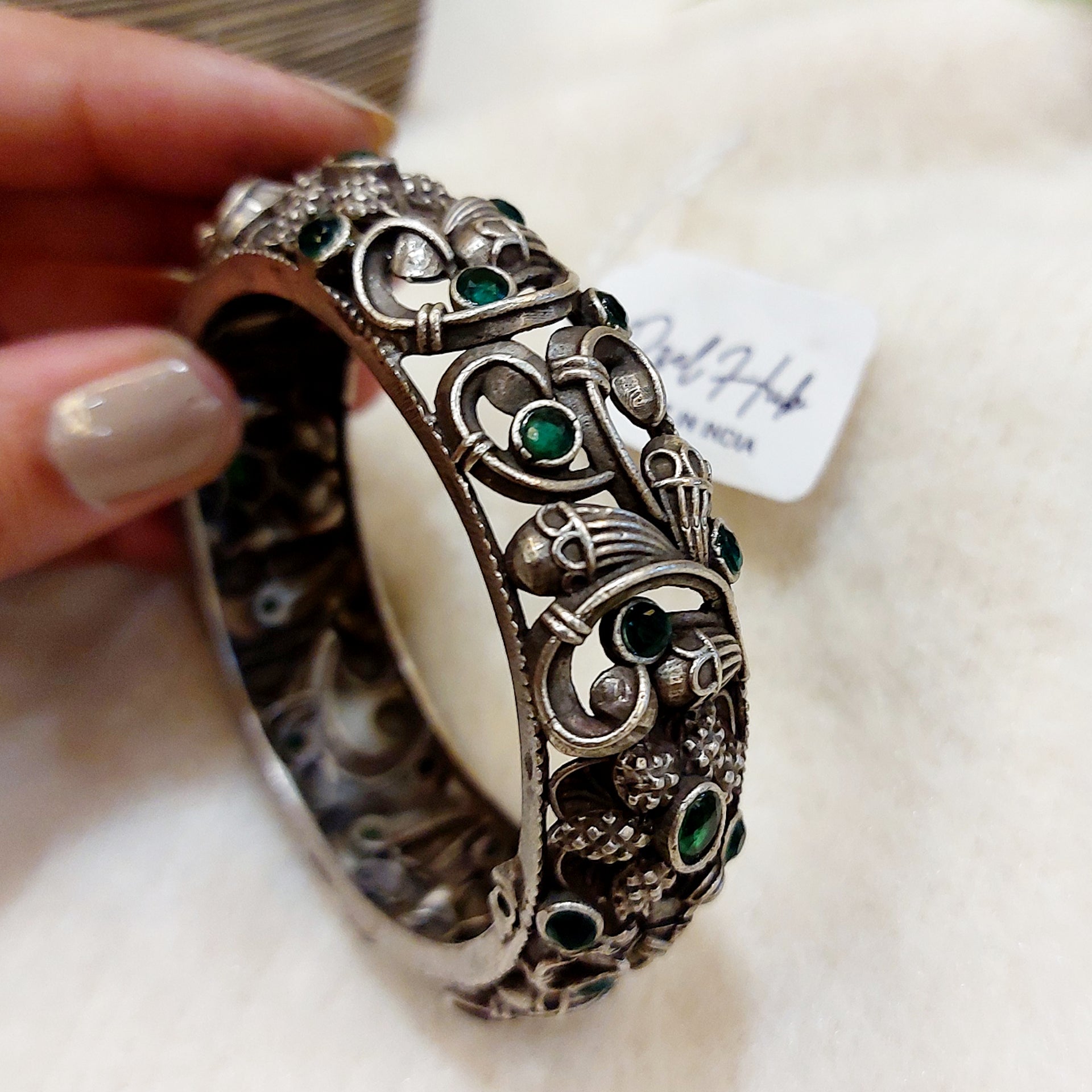 OXIDISED SILVER KADA SET