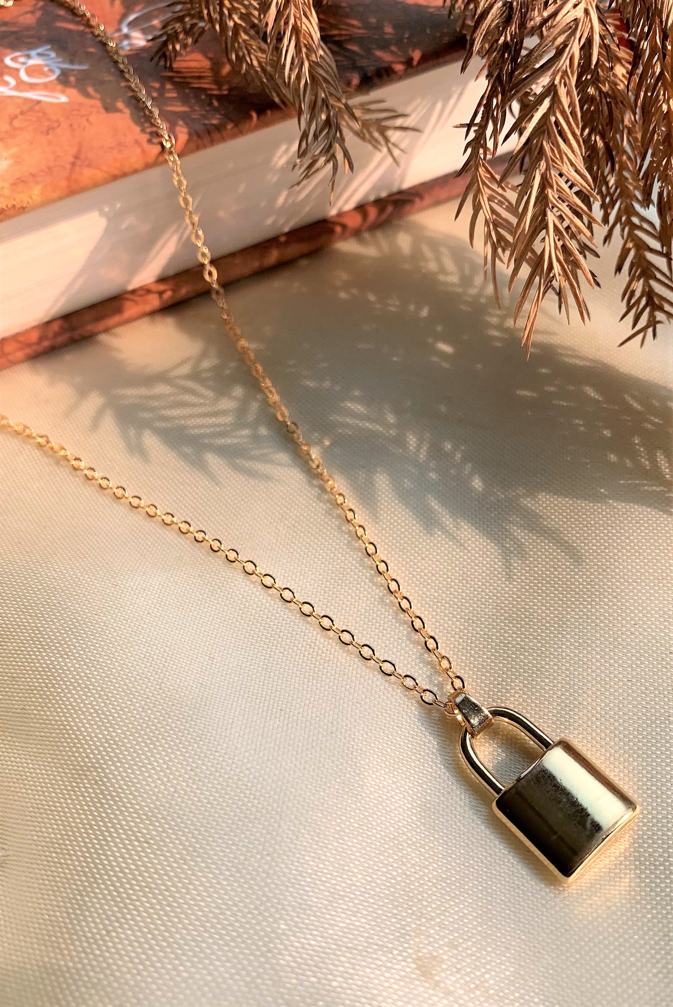 Gold Plated Lock Element Pendant