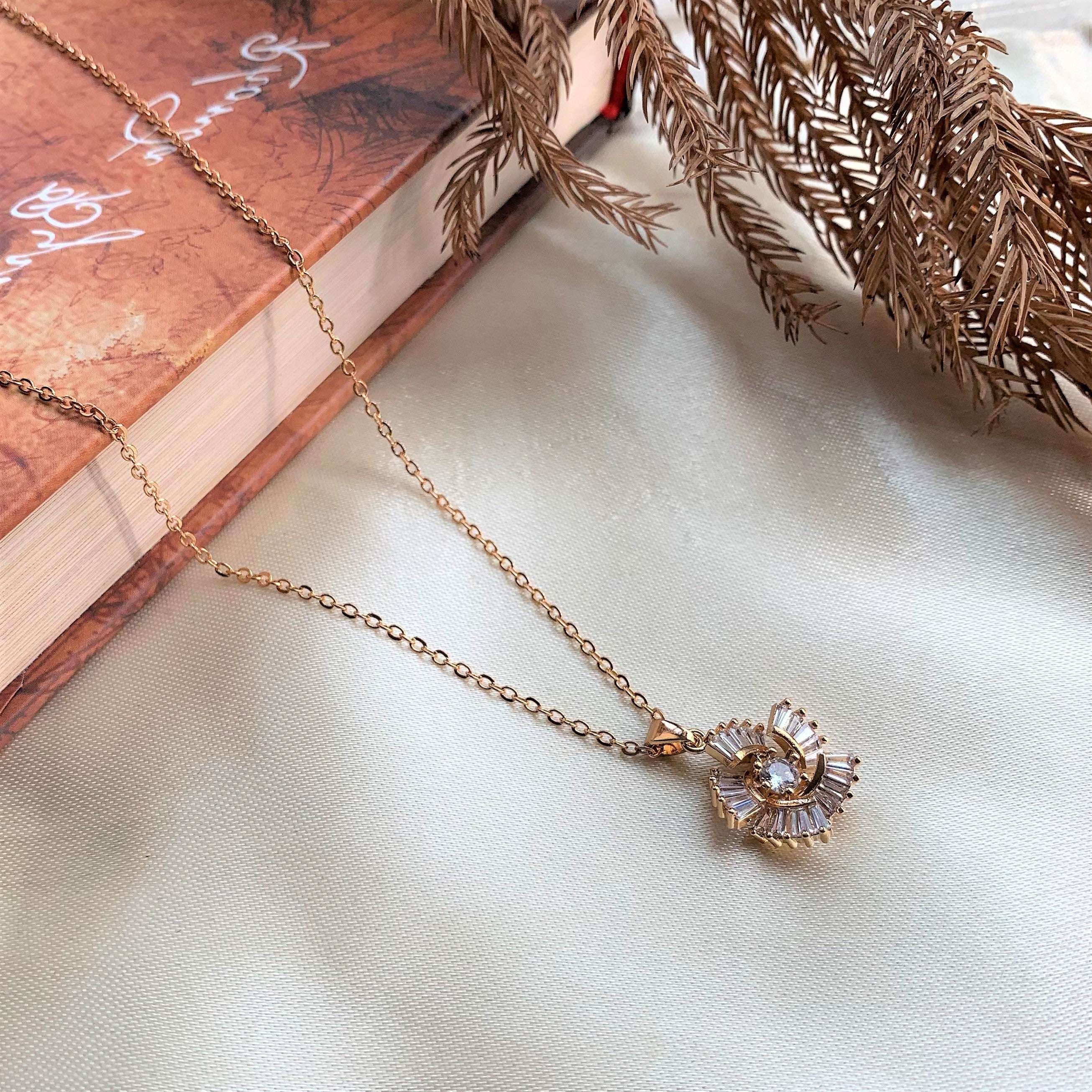 Gold Plated American Diamond Pendant