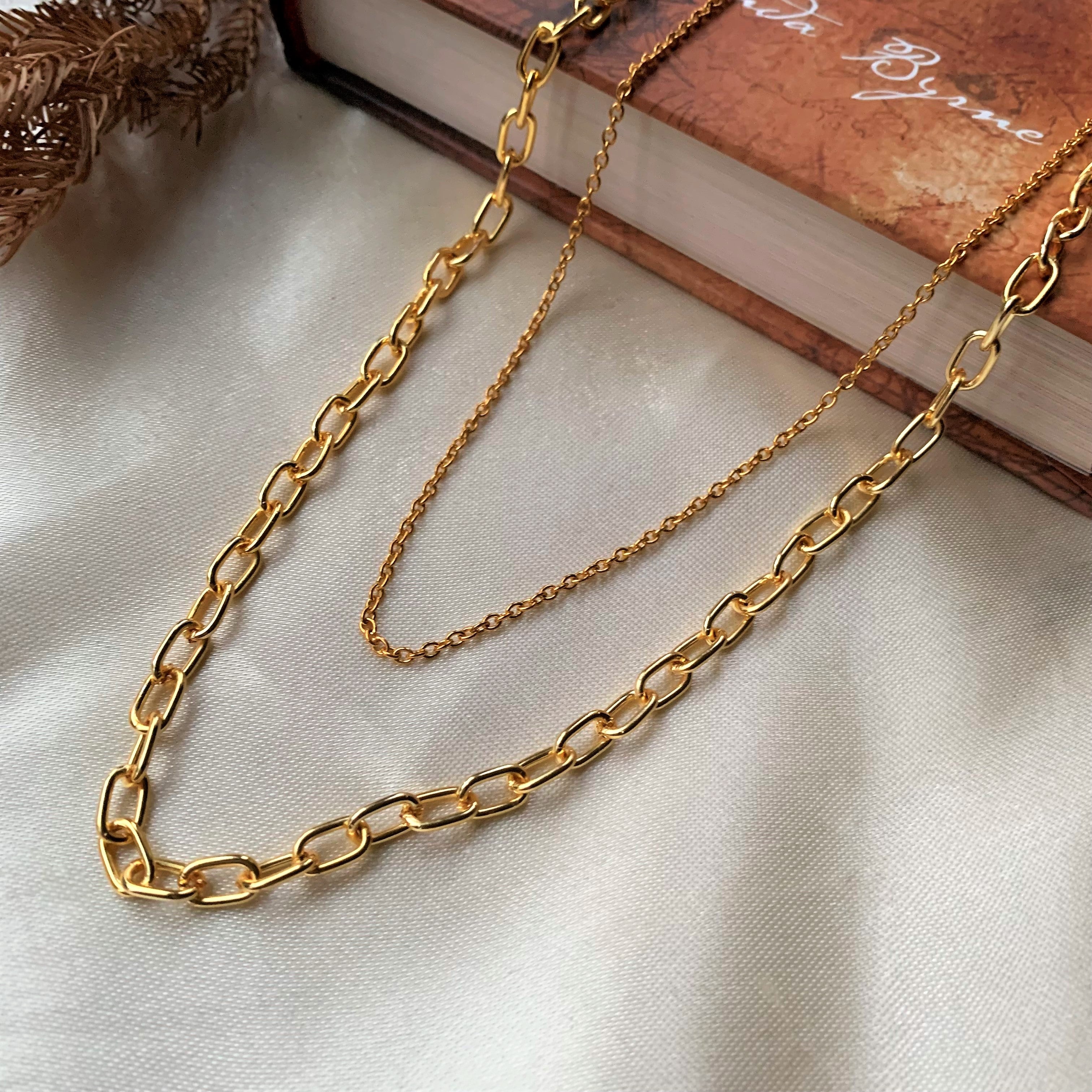 DOUBLE LAYERED GOLD PLATED CHAIN