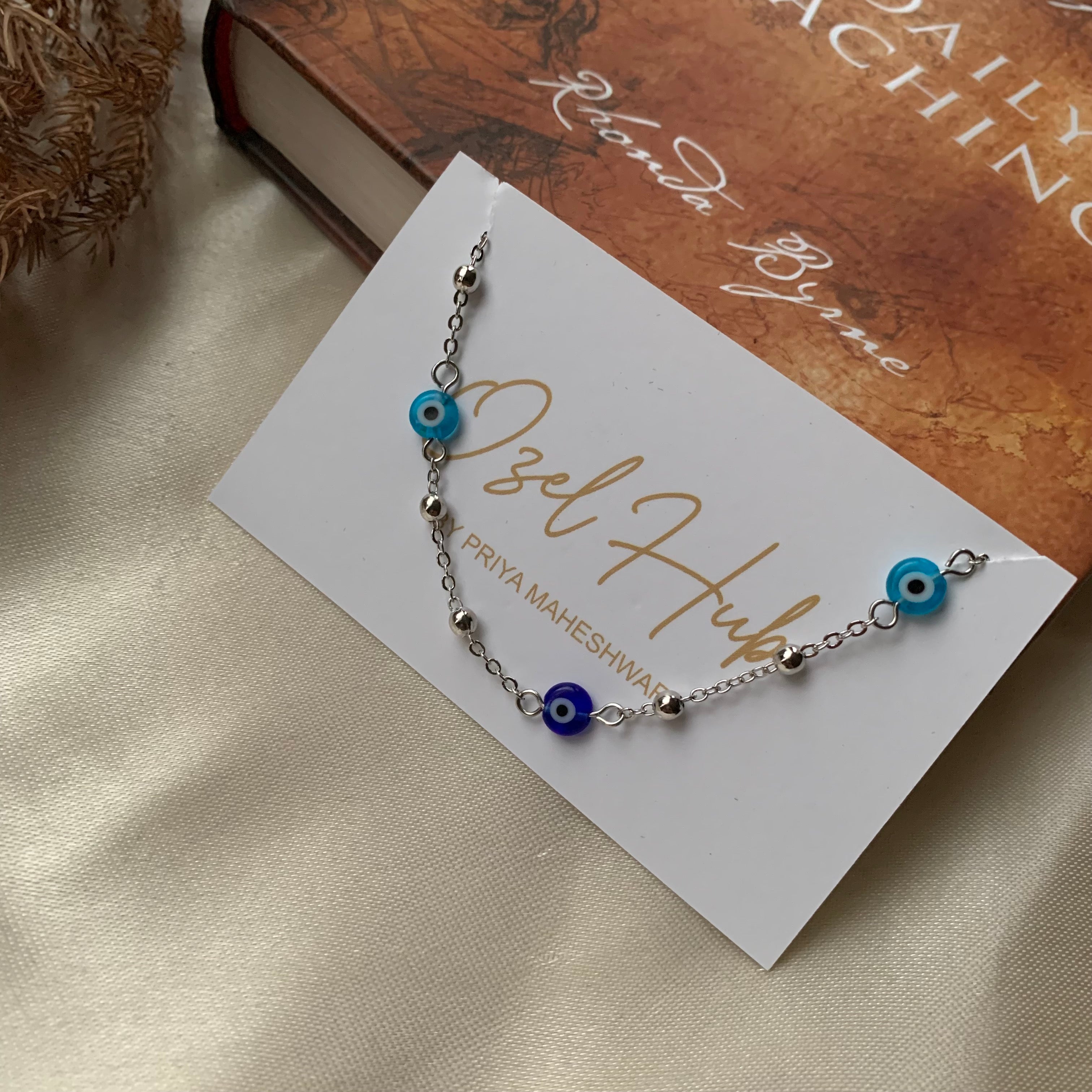 Silver Plated Evil Eye Chain