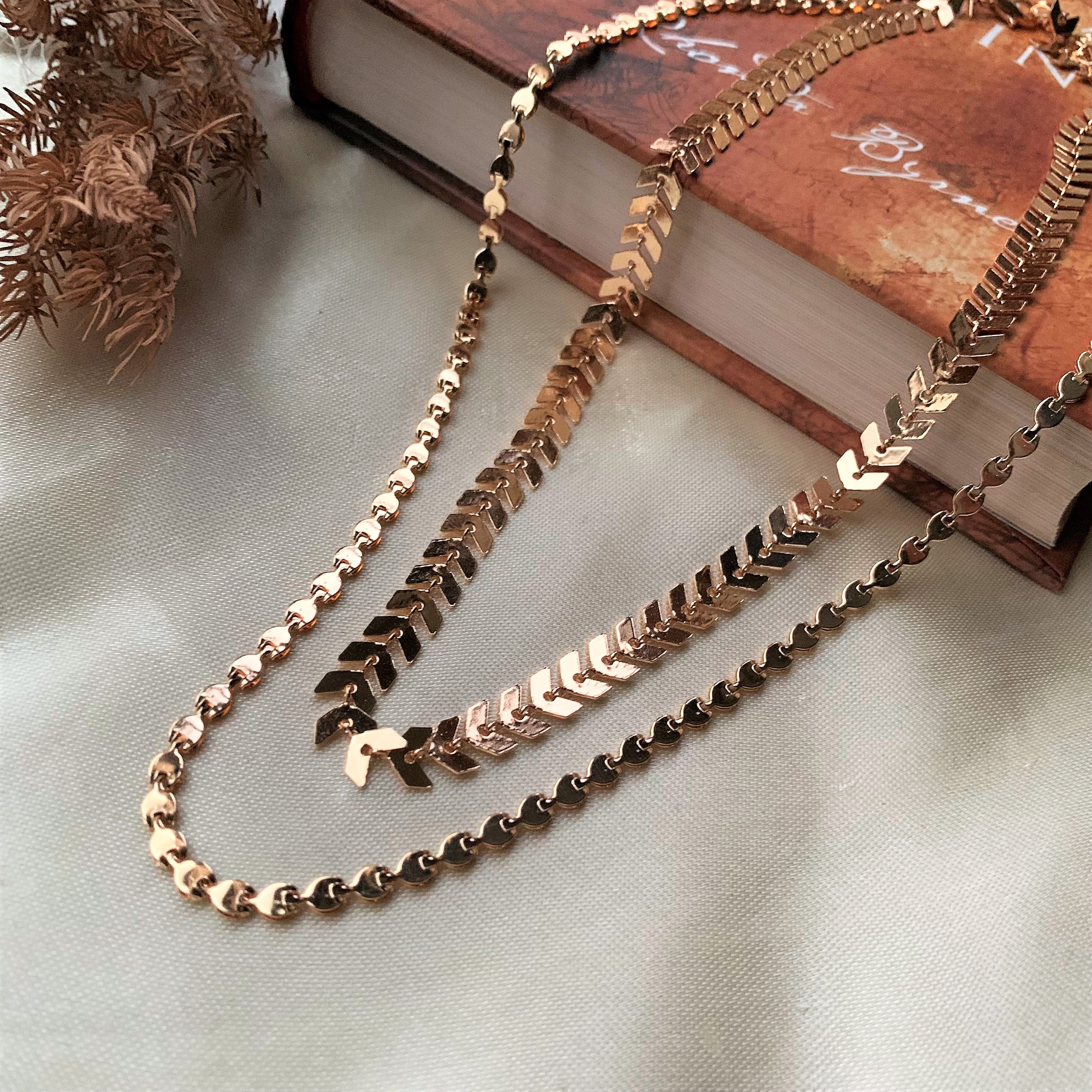DOUBLE LAYERED GOLD PLATED CHAIN