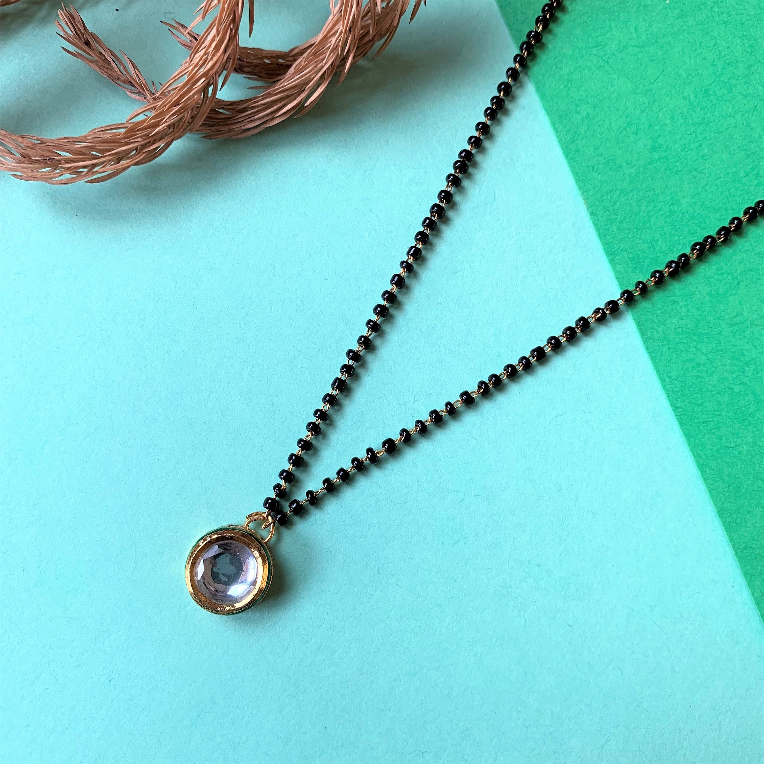 ROUND KUNDAN MANGALSUTRA NECKLACE